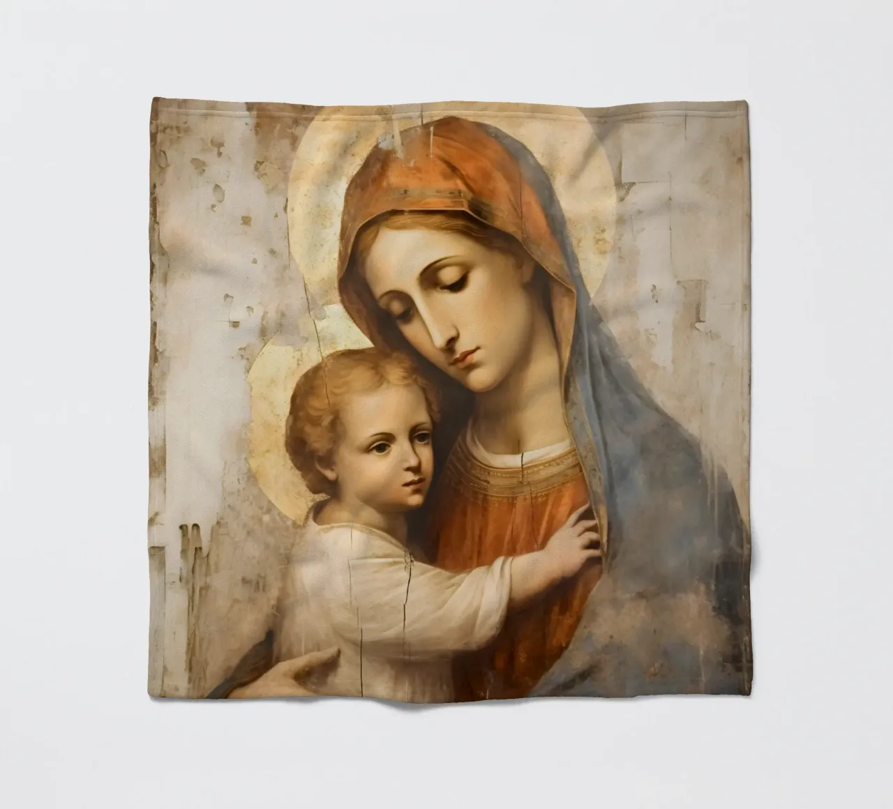 Madre di Dio con bambino coperta in pile da Carinaprint