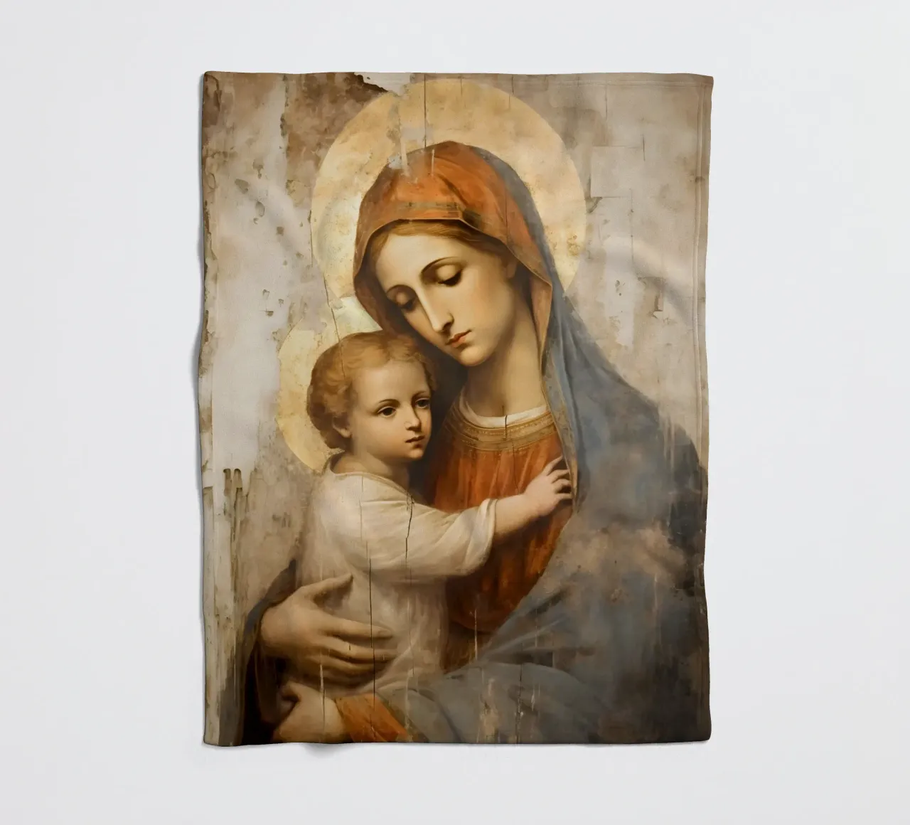 Madre di Dio con bambino coperta in pile da Carinaprint