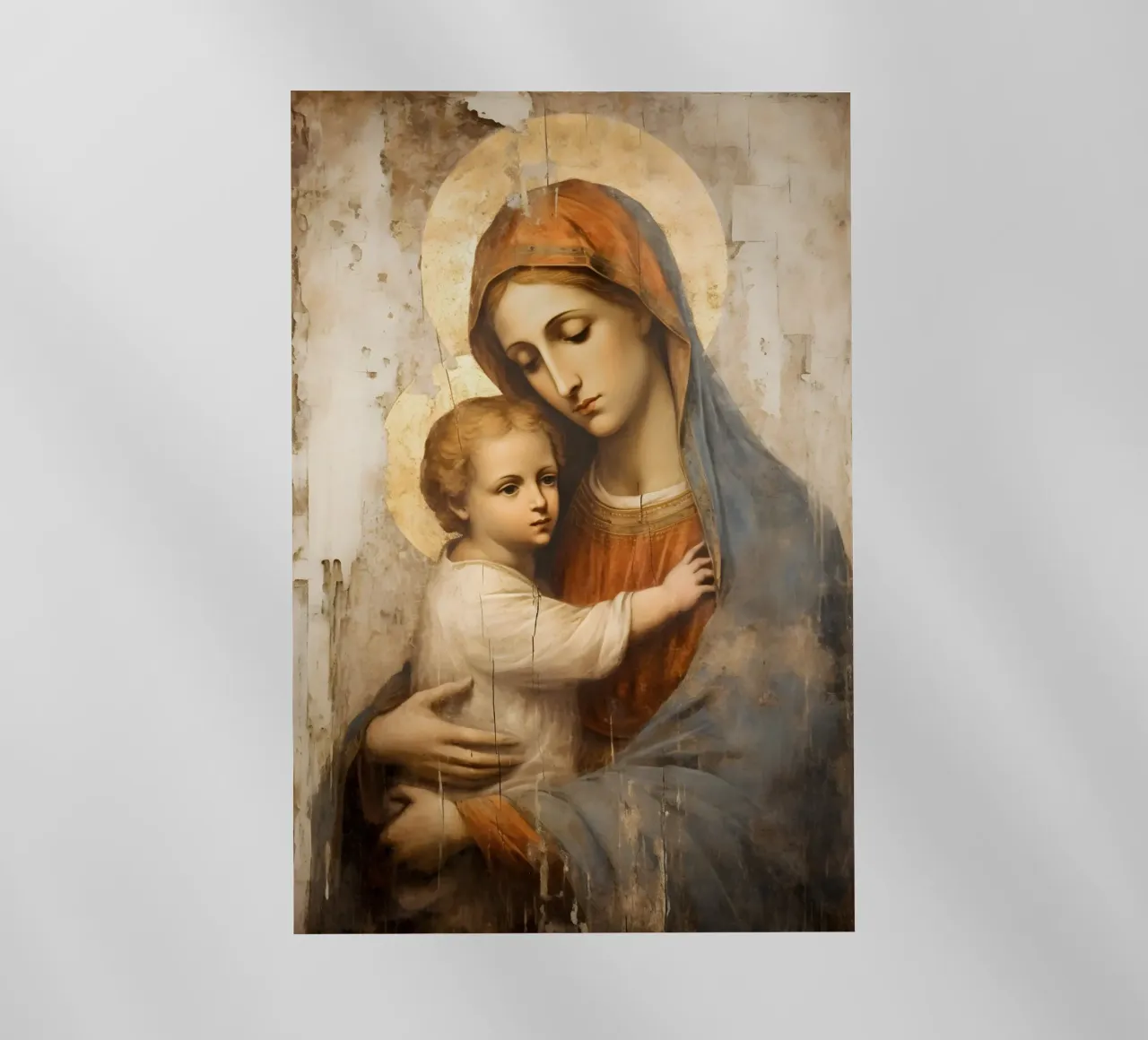 Madre di Dio con bambino pellicola backlit da Carinaprint