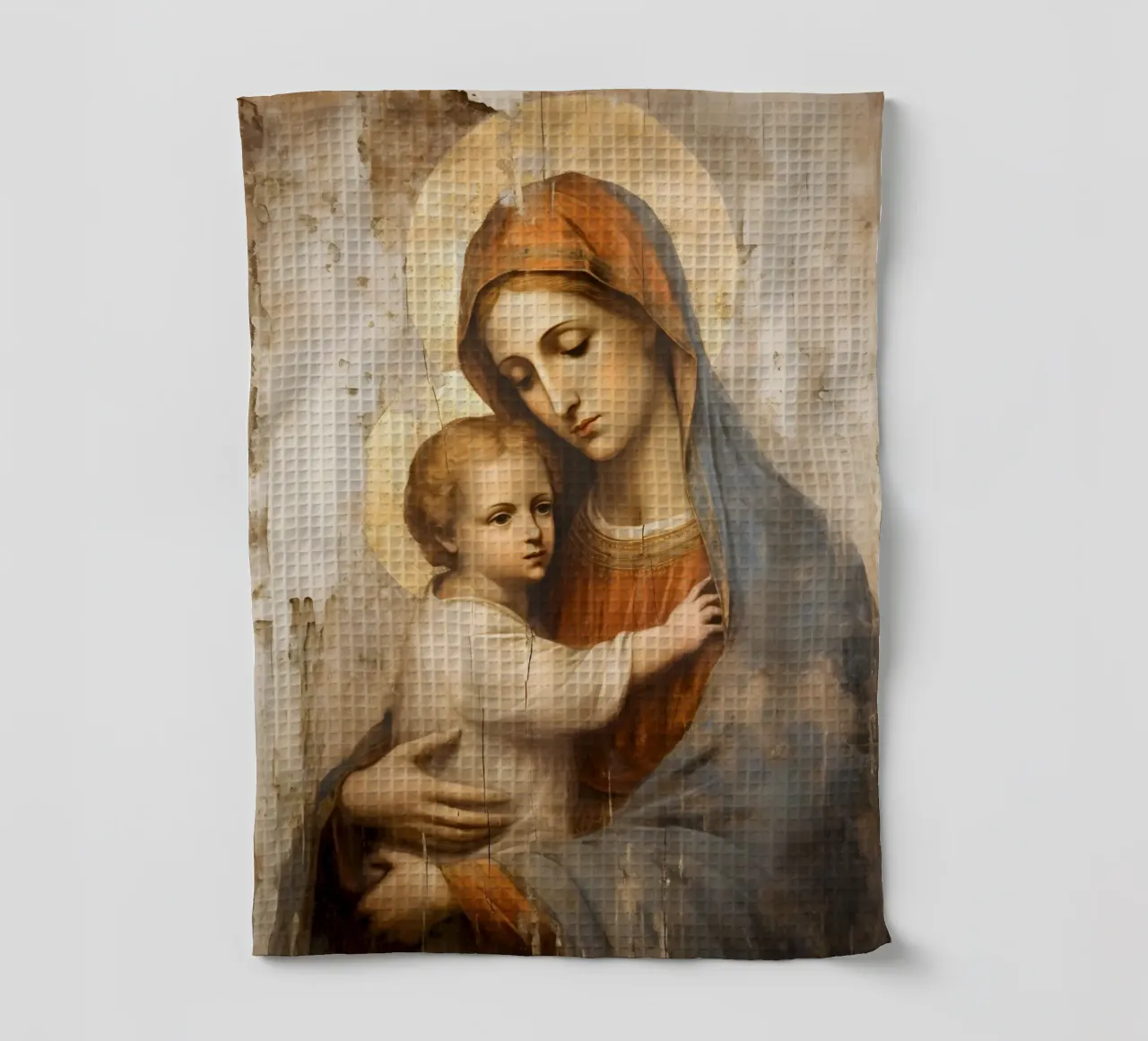 Mutter Gottes mit Kind Geschirrtuch von Carinaprint