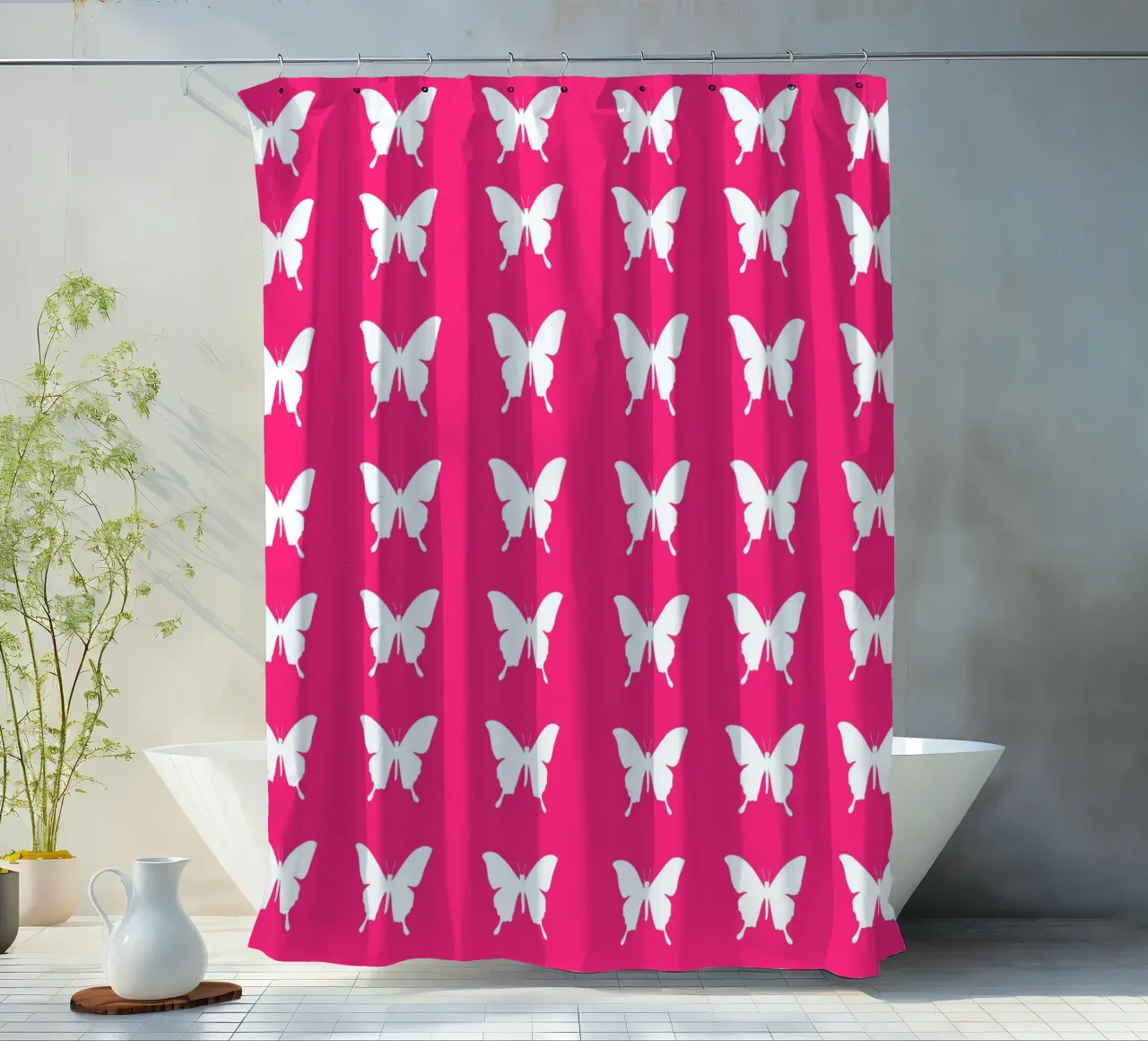 Monarch butterflies pattern tenda da doccia da baobabprintstore