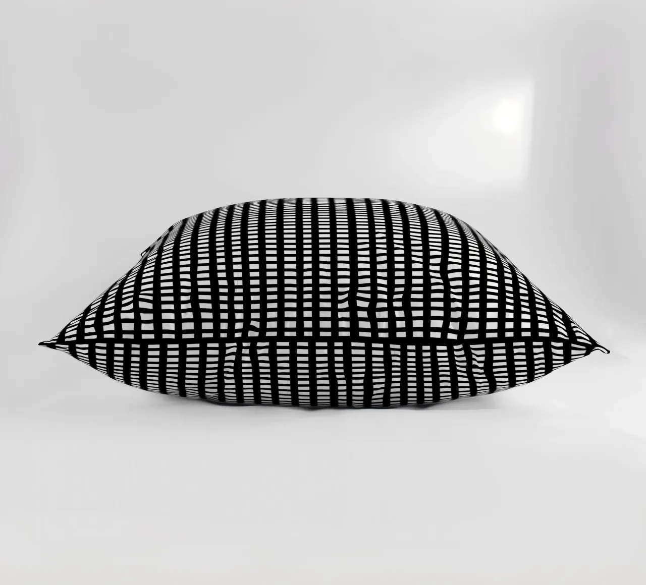 Black square mesh grid cuscino da baobabprintstore