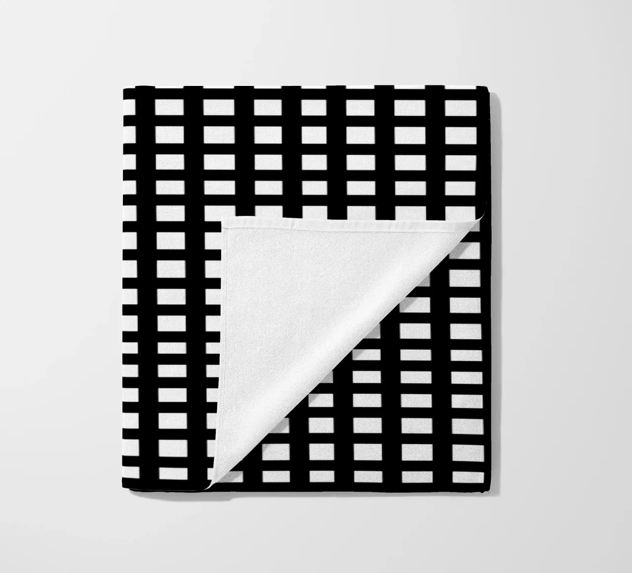 Black square mesh grid telo mare da baobabprintstore