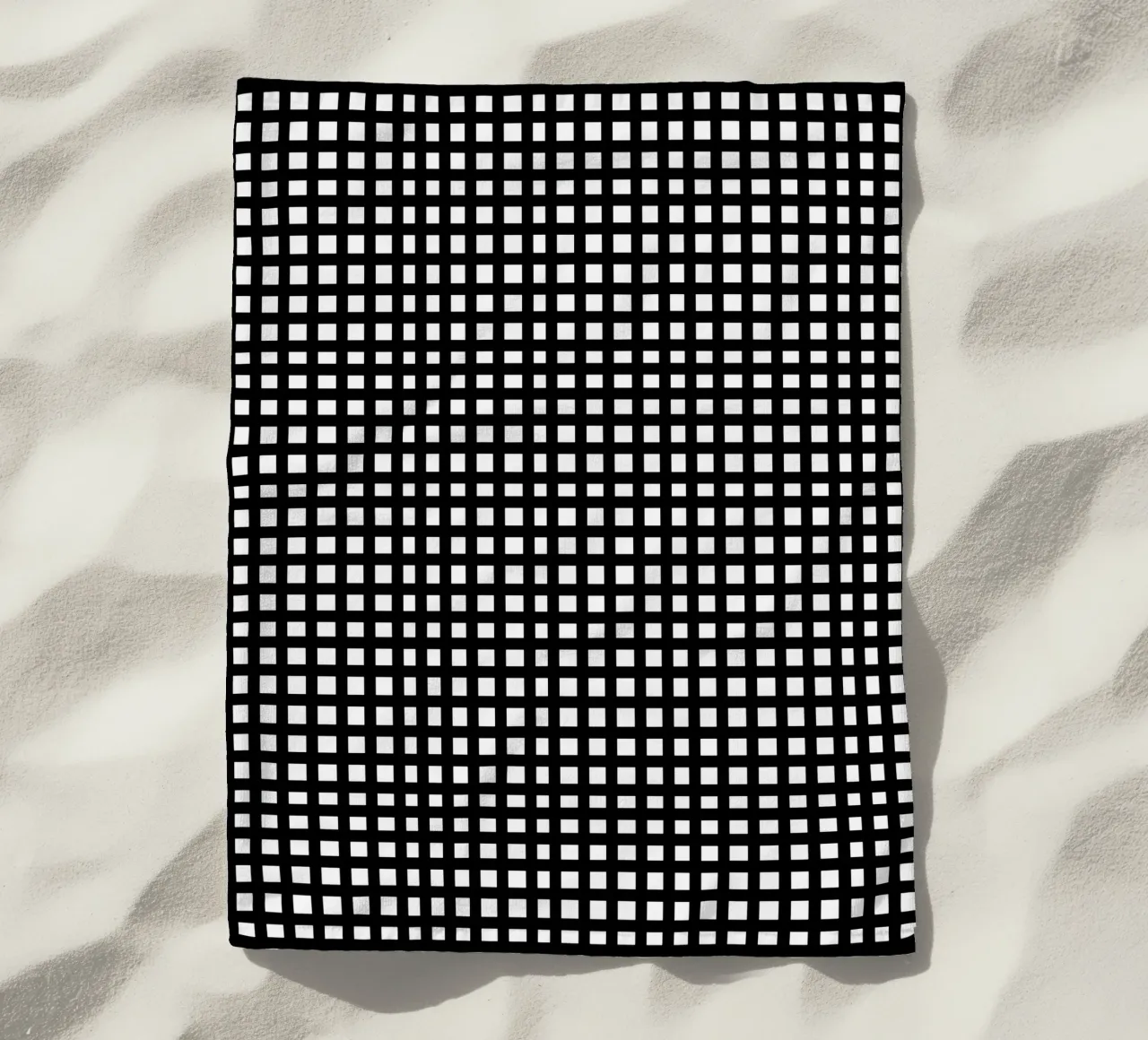 Black square mesh grid telo mare da baobabprintstore