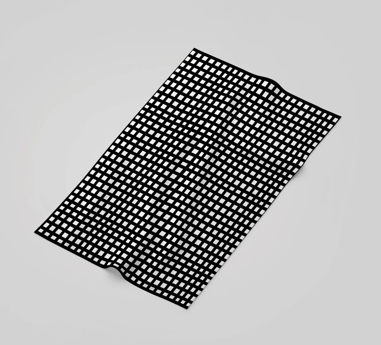 Black square mesh grid toalla de playa de baobabprintstore