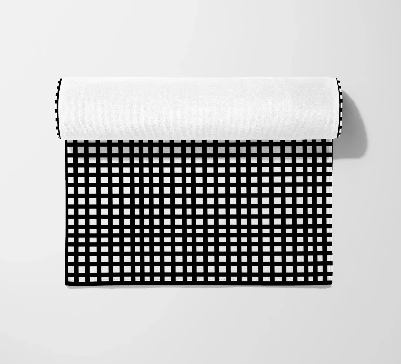 Black square mesh grid telo mare da baobabprintstore