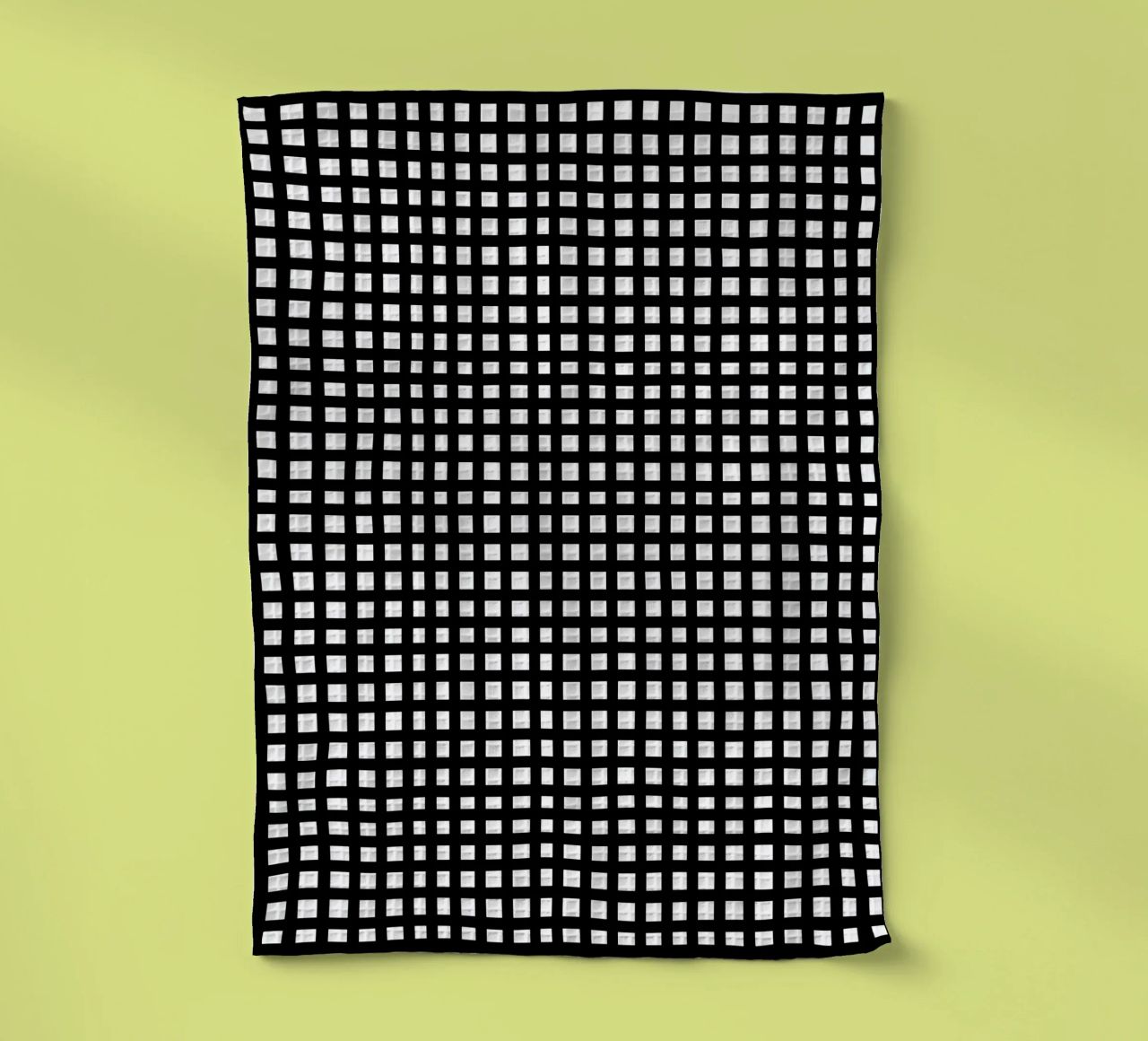 Black square mesh grid canovaccio da cucina da baobabprintstore