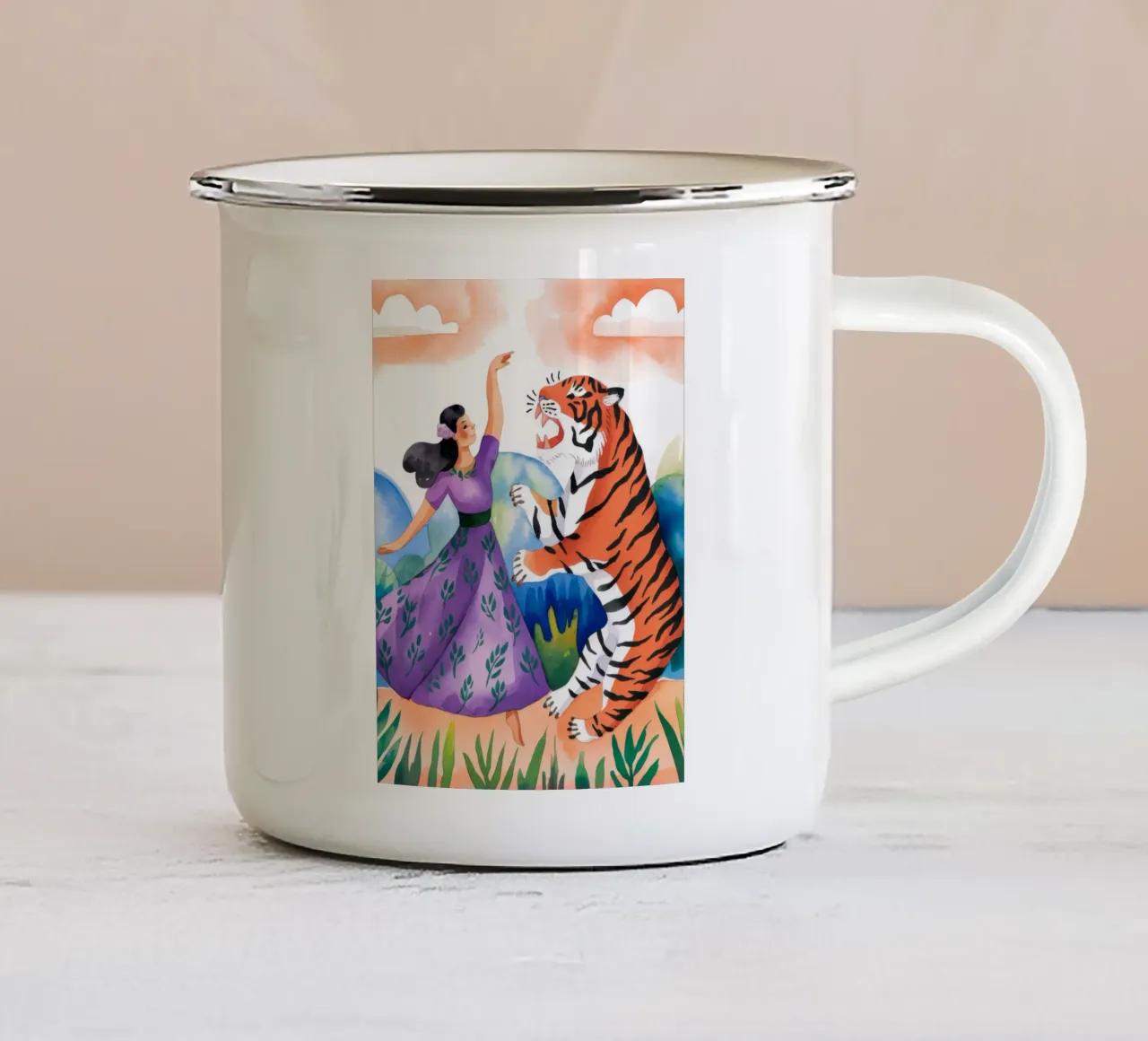 The Dance Harmony tazza in smalto da Artie Shifa