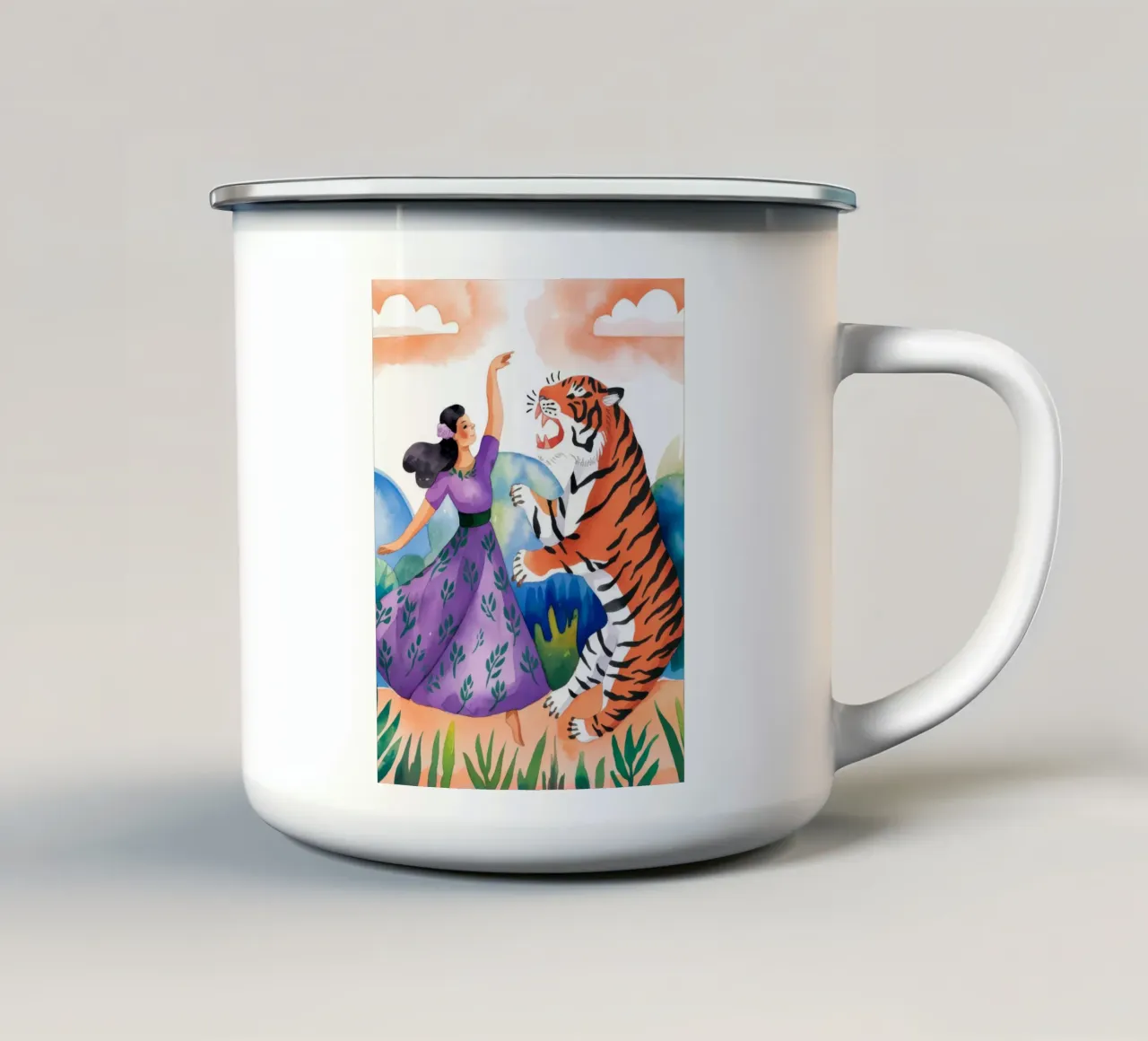 The Dance Harmony tazza in smalto da Artie Shifa