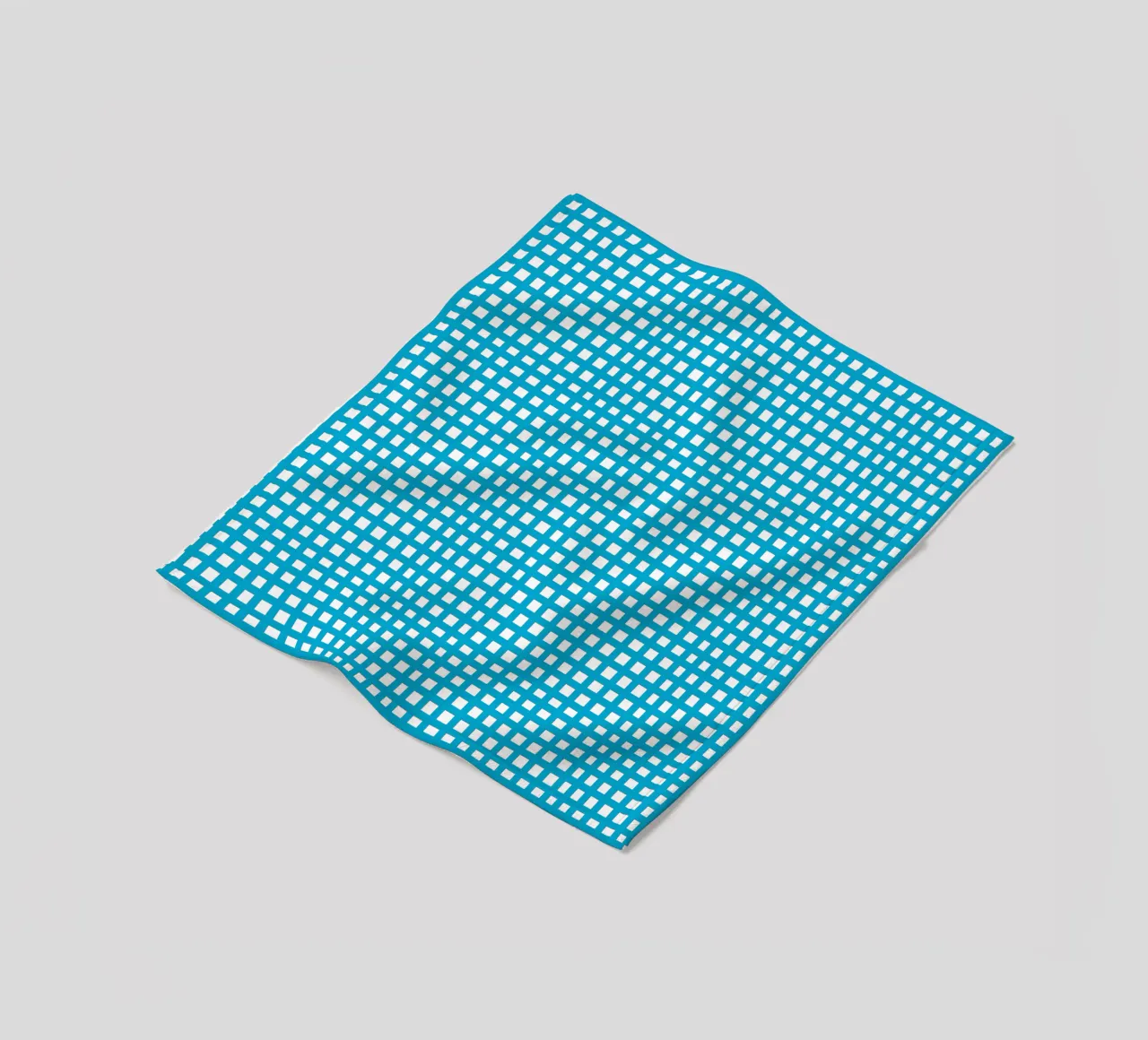 Blue square mesh grid coperta in pile da baobabprintstore