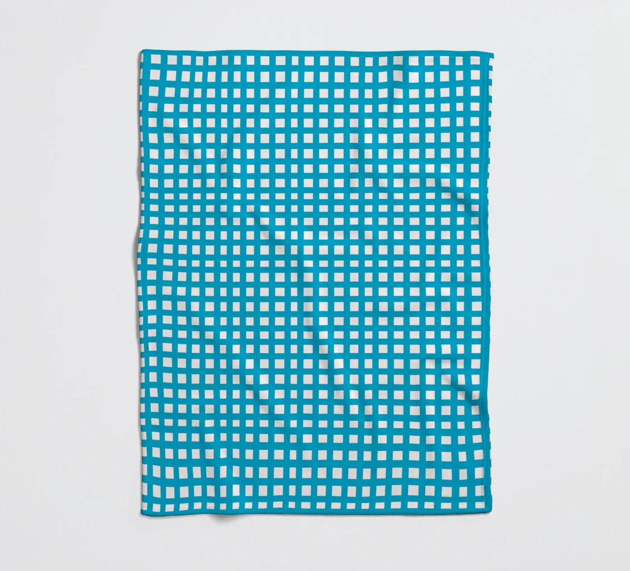 Blue square mesh grid coperta in pile da baobabprintstore