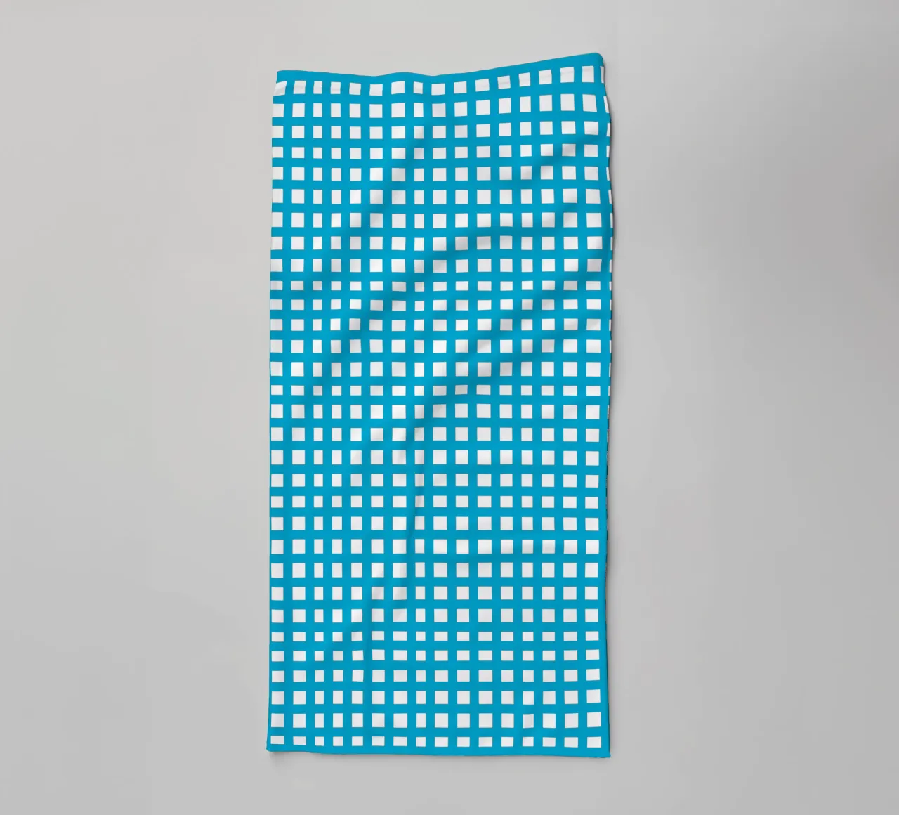 Blue square mesh grid asciugamano da bagno da baobabprintstore