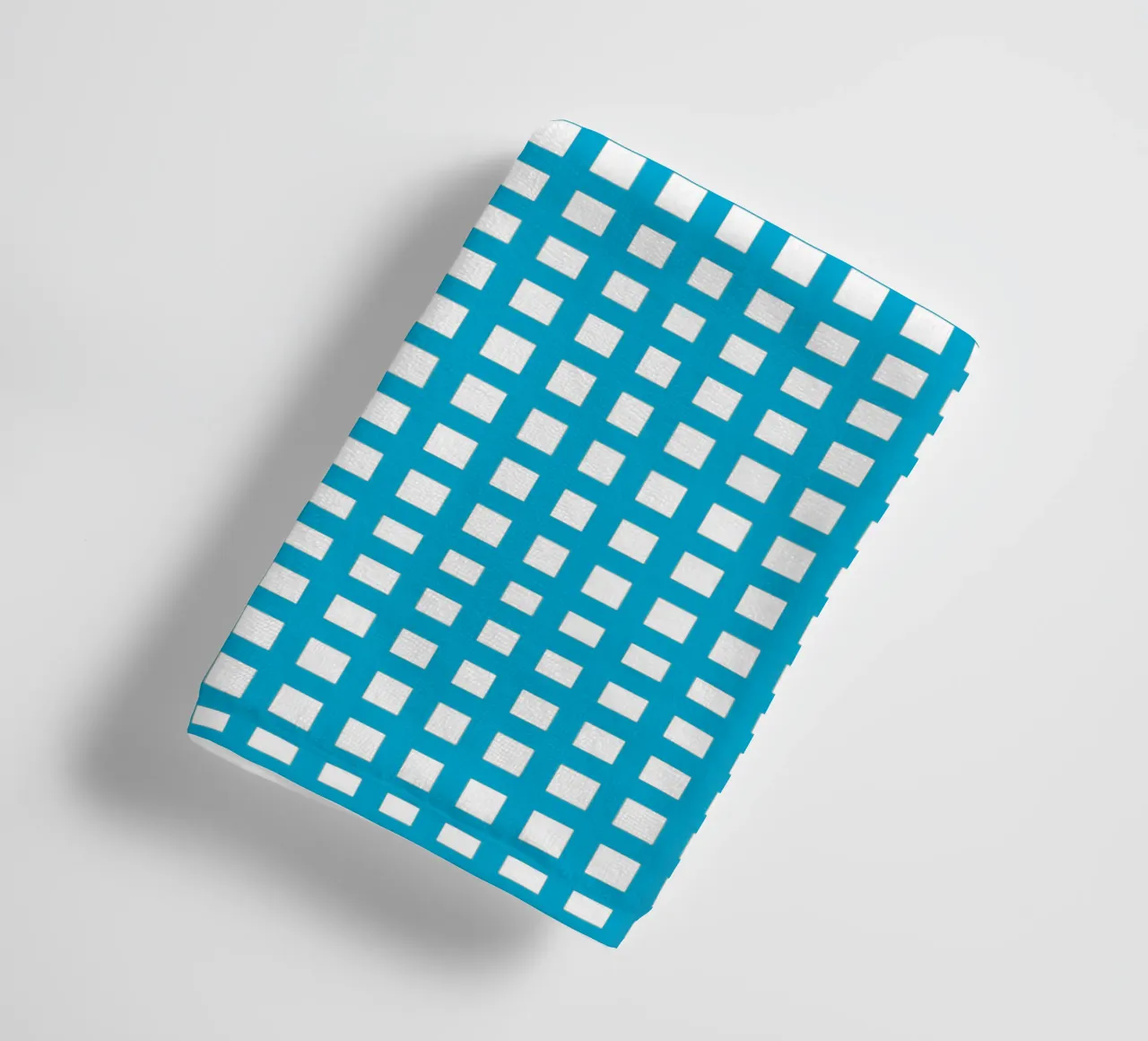 Blue square mesh grid asciugamano da bagno da baobabprintstore