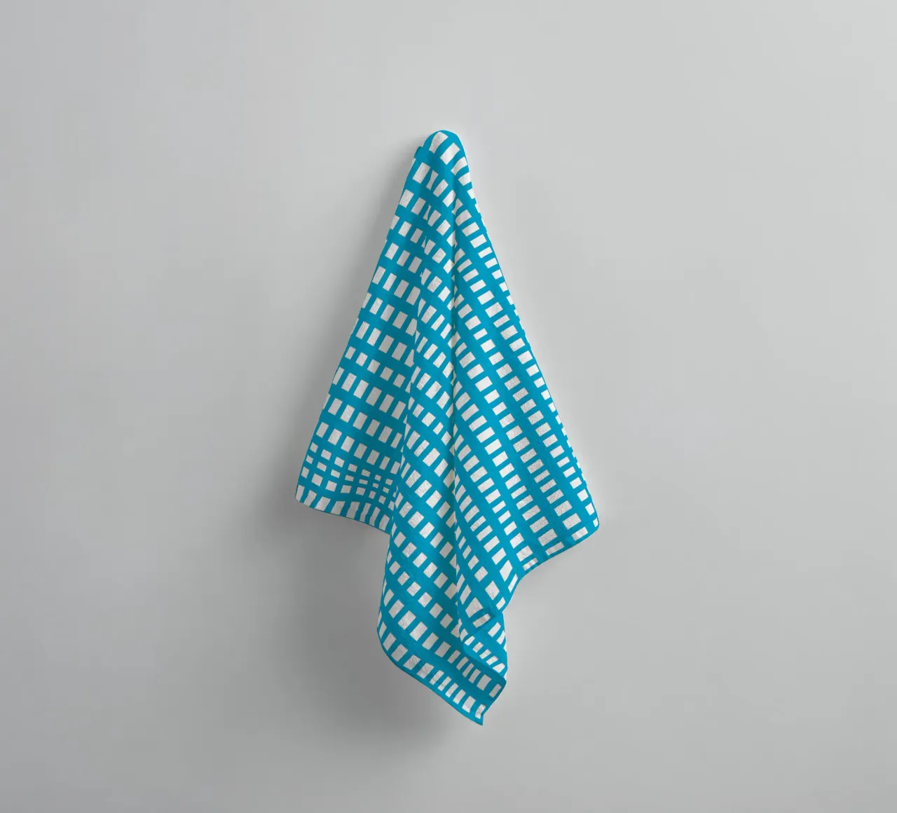 Blue square mesh grid asciugamano da bagno da baobabprintstore