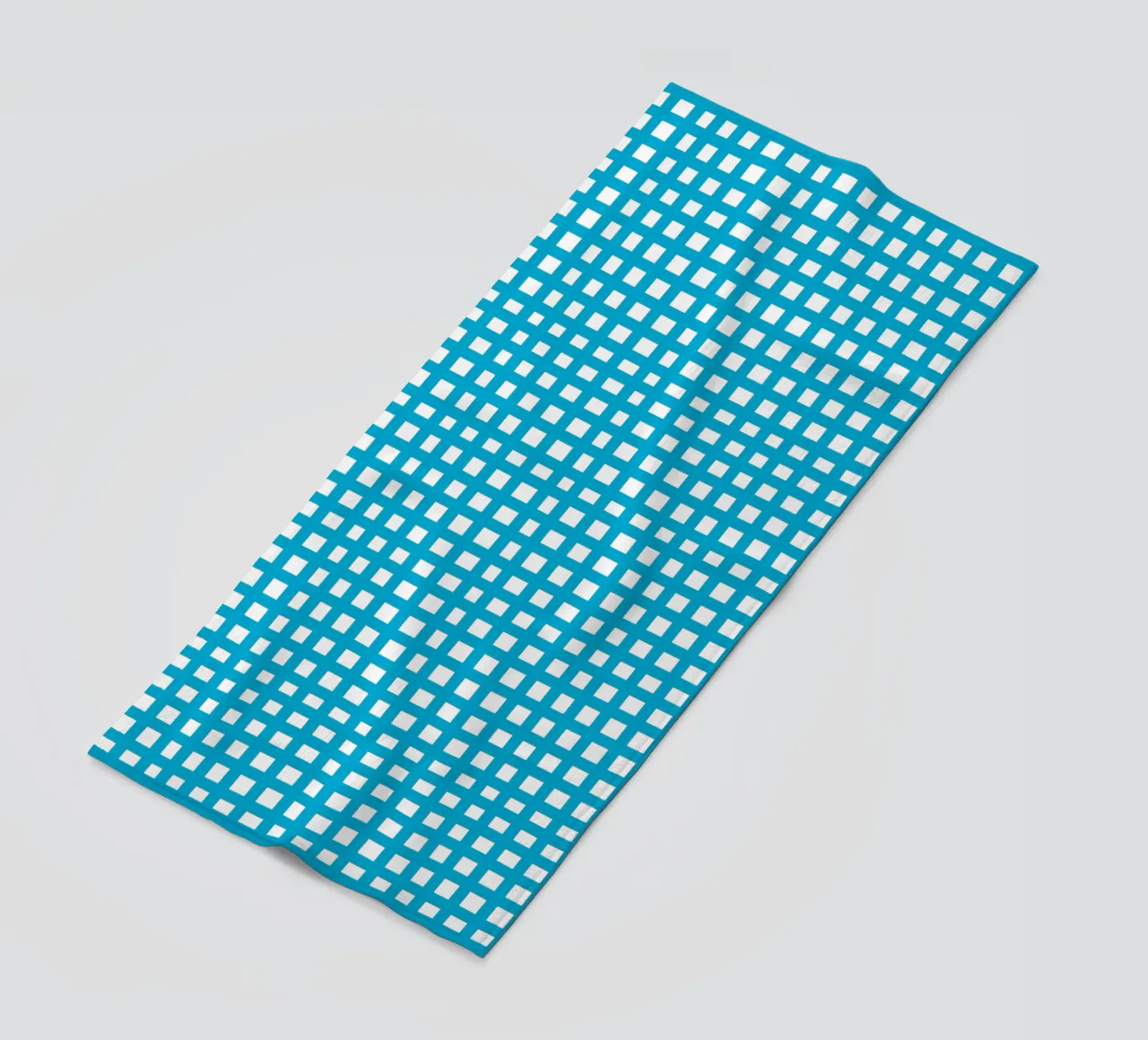 Blue square mesh grid telo mare da baobabprintstore