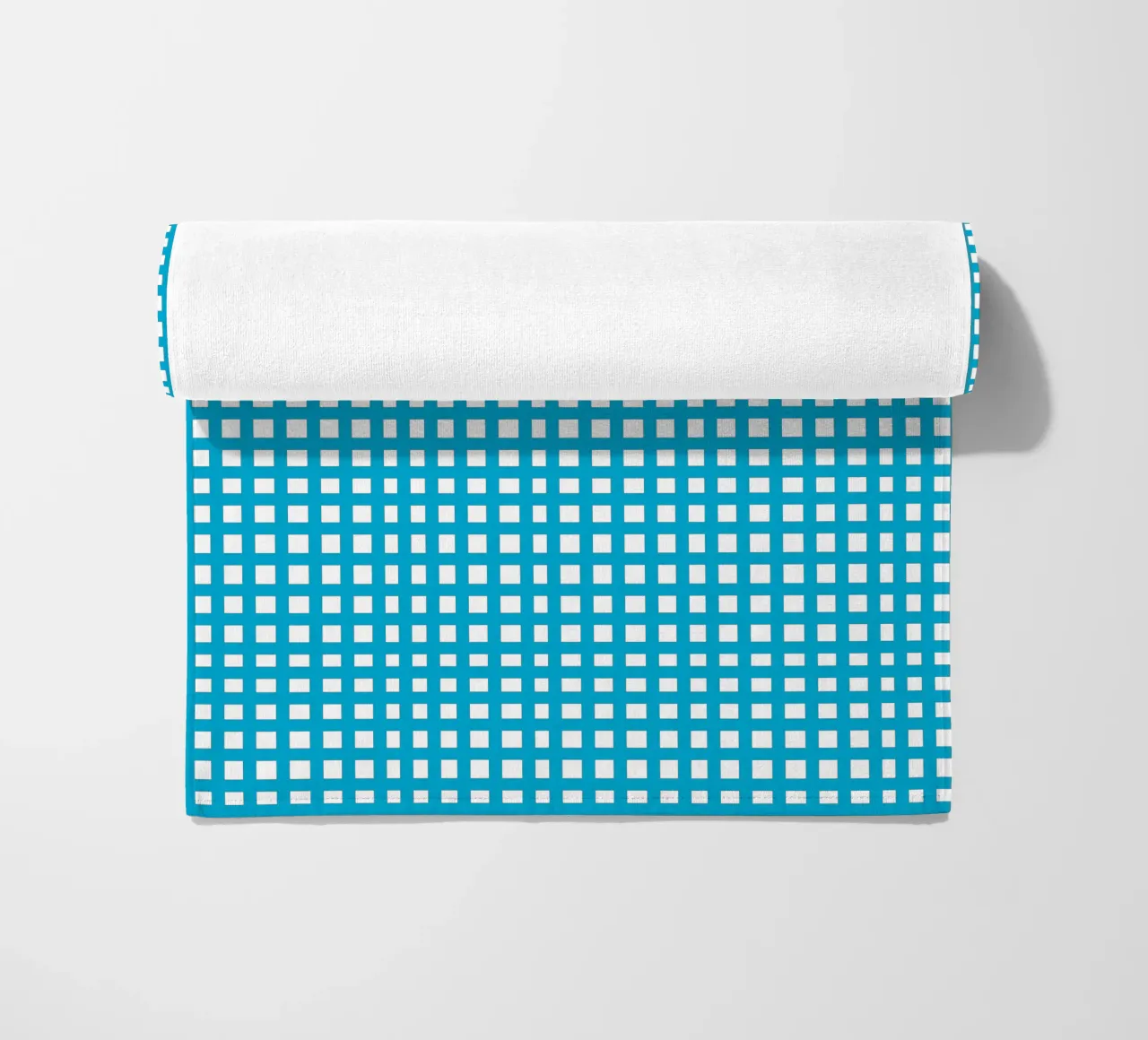 Blue square mesh grid telo mare da baobabprintstore