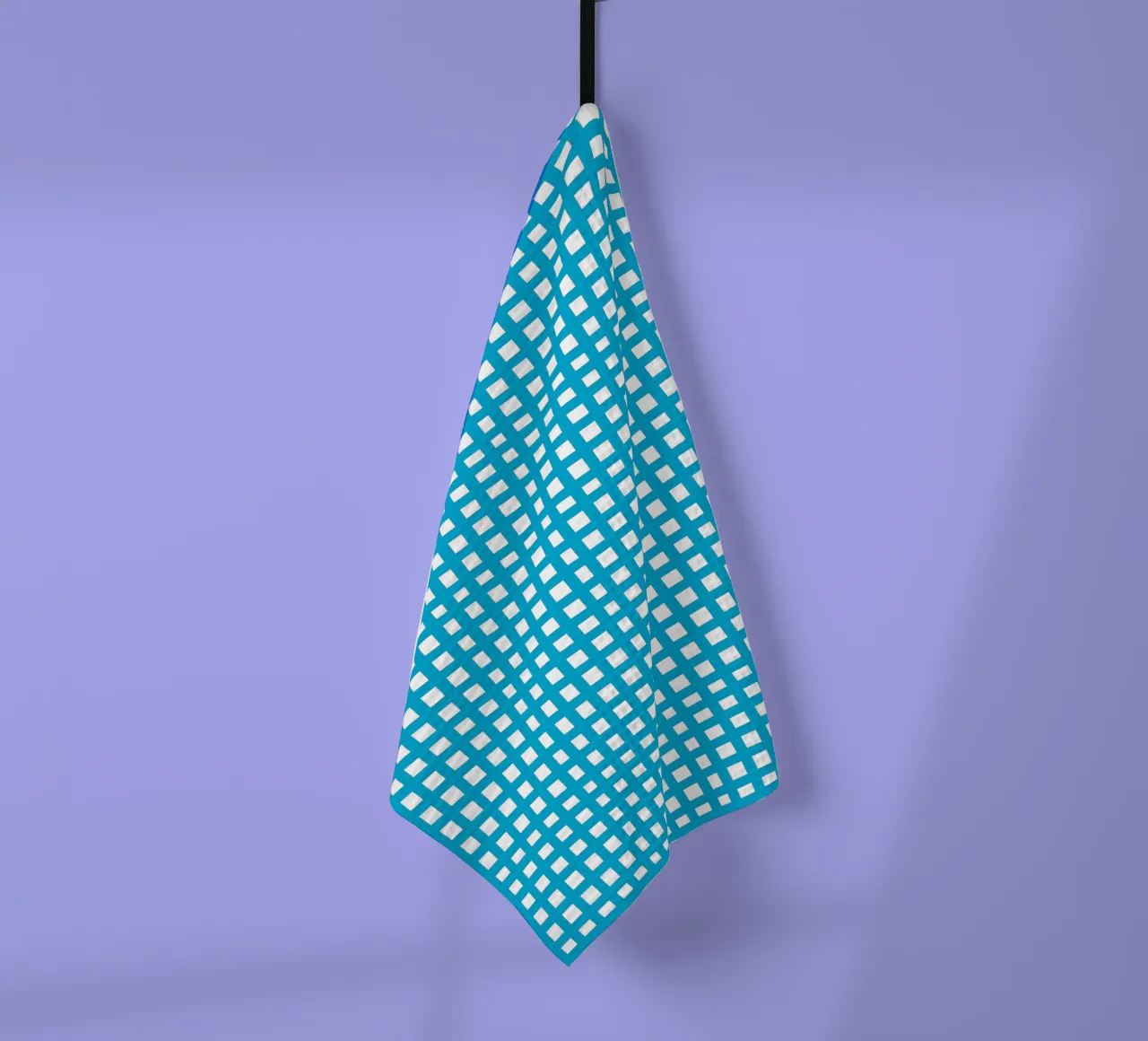 Blue square mesh grid torchon de baobabprintstore