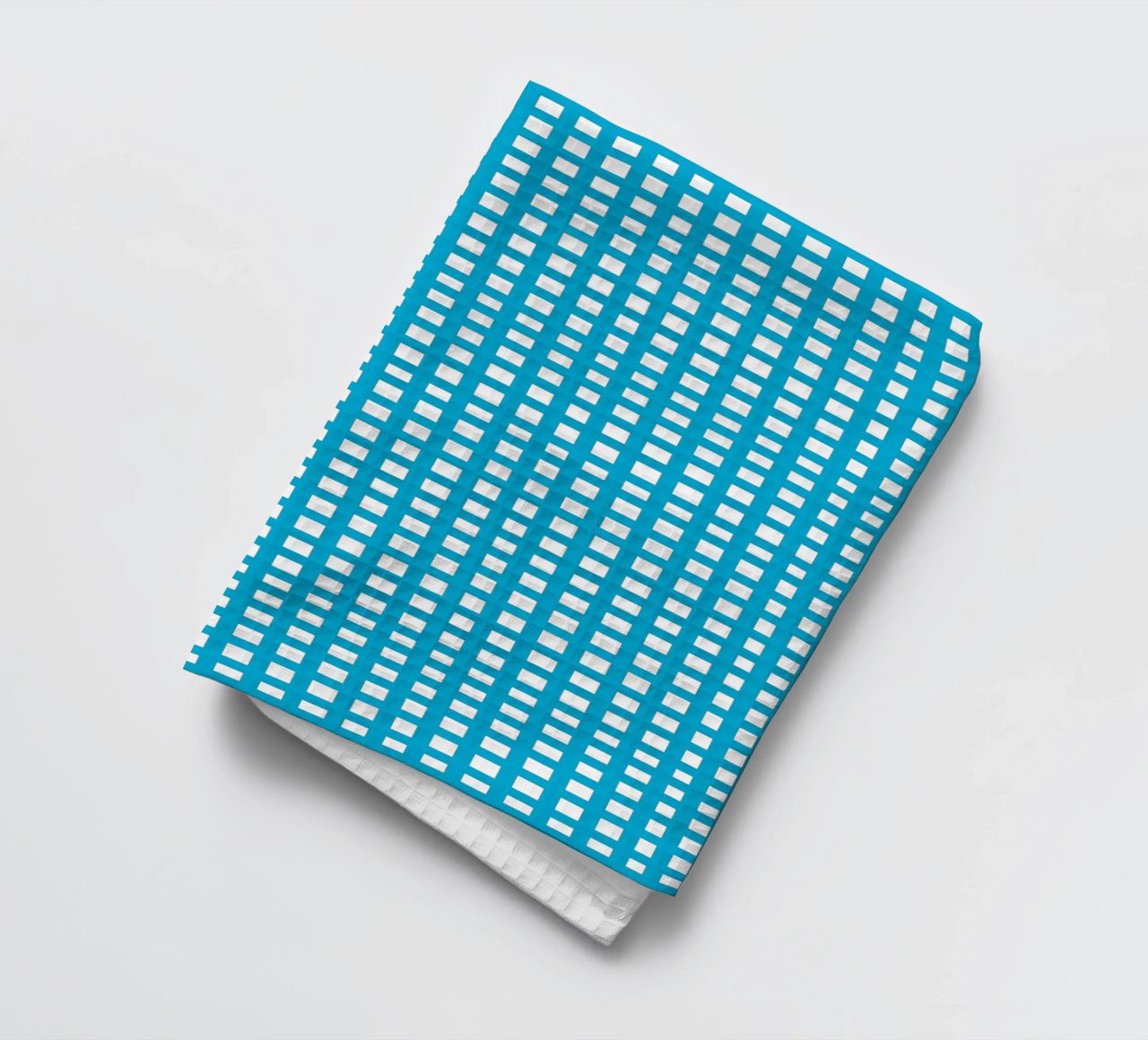 Blue square mesh grid canovaccio da cucina da baobabprintstore