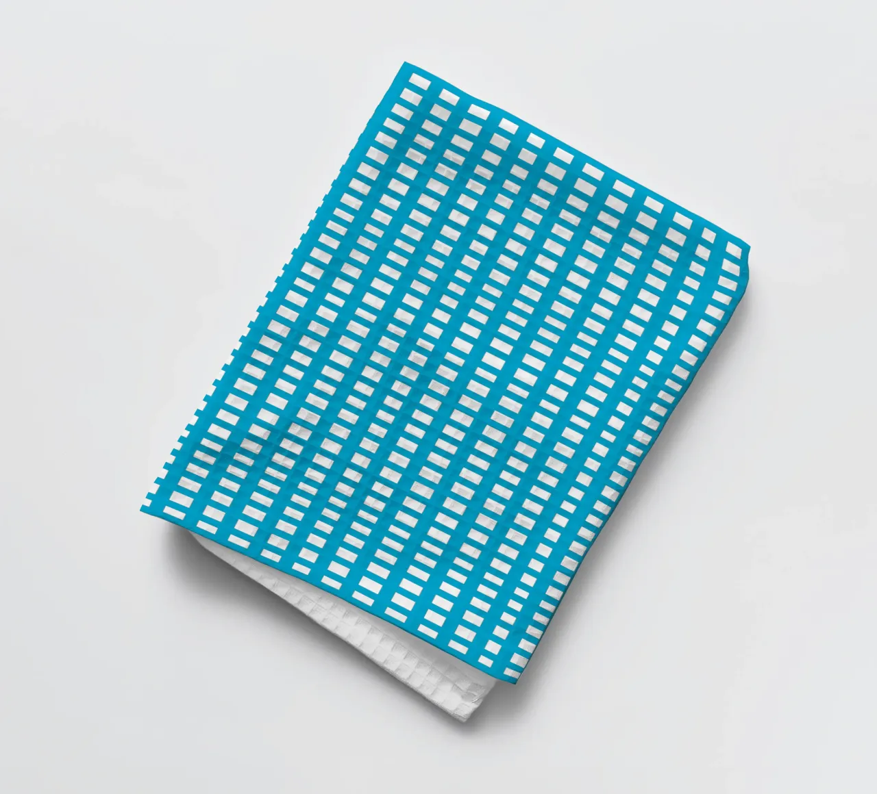 Blue square mesh grid torchon de baobabprintstore