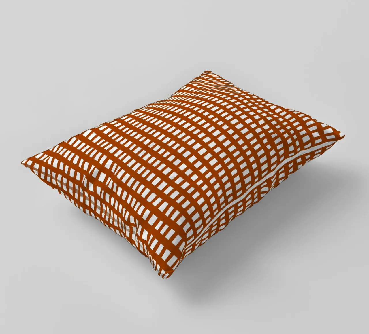 Brown square mesh grid cuscino da baobabprintstore