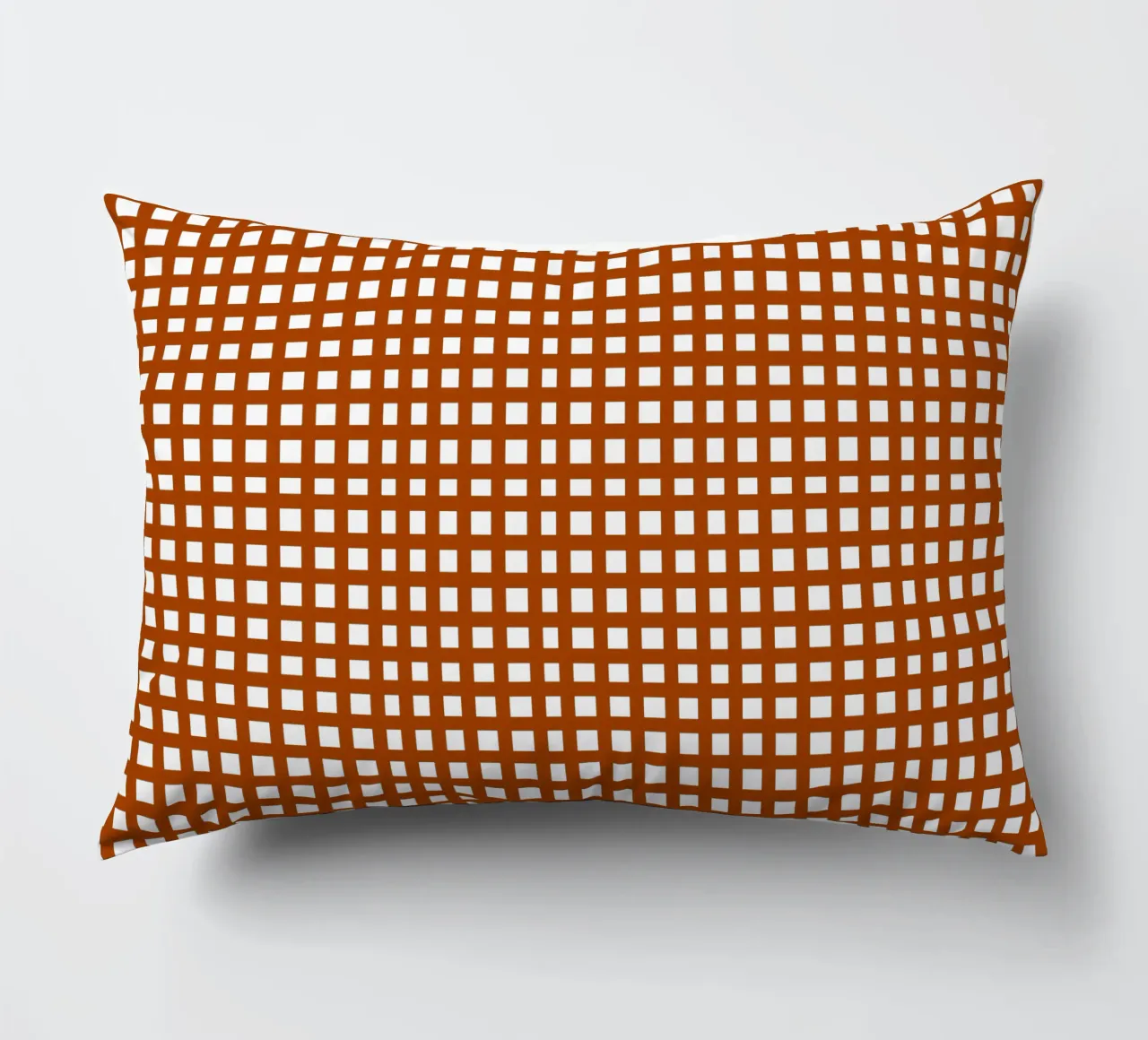 Brown square mesh grid cuscino da baobabprintstore