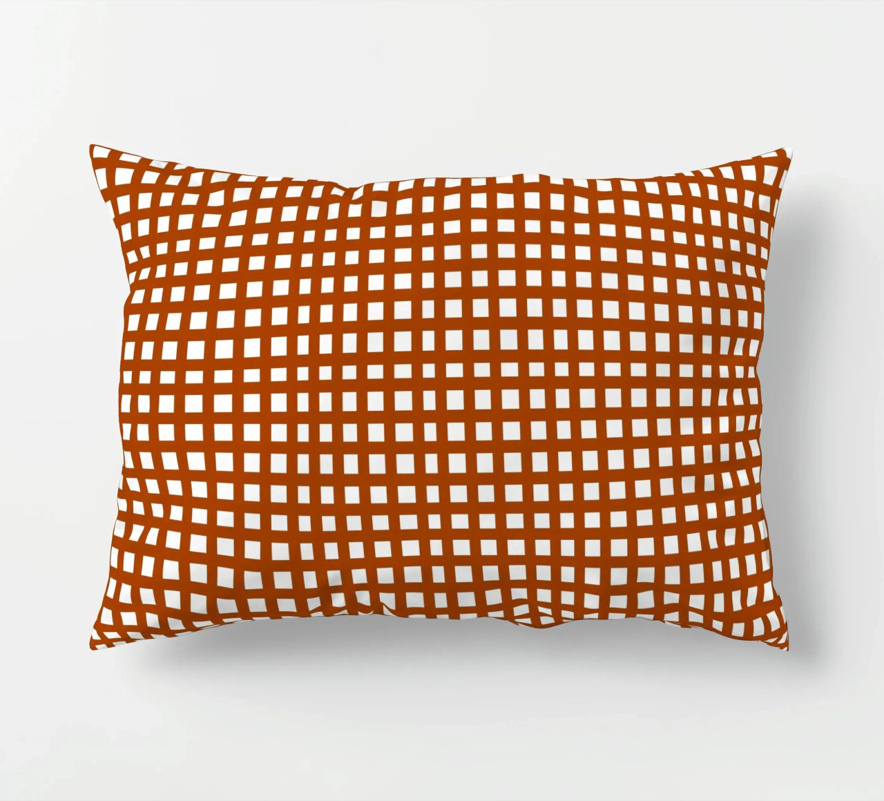 Brown square mesh grid cuscino da baobabprintstore