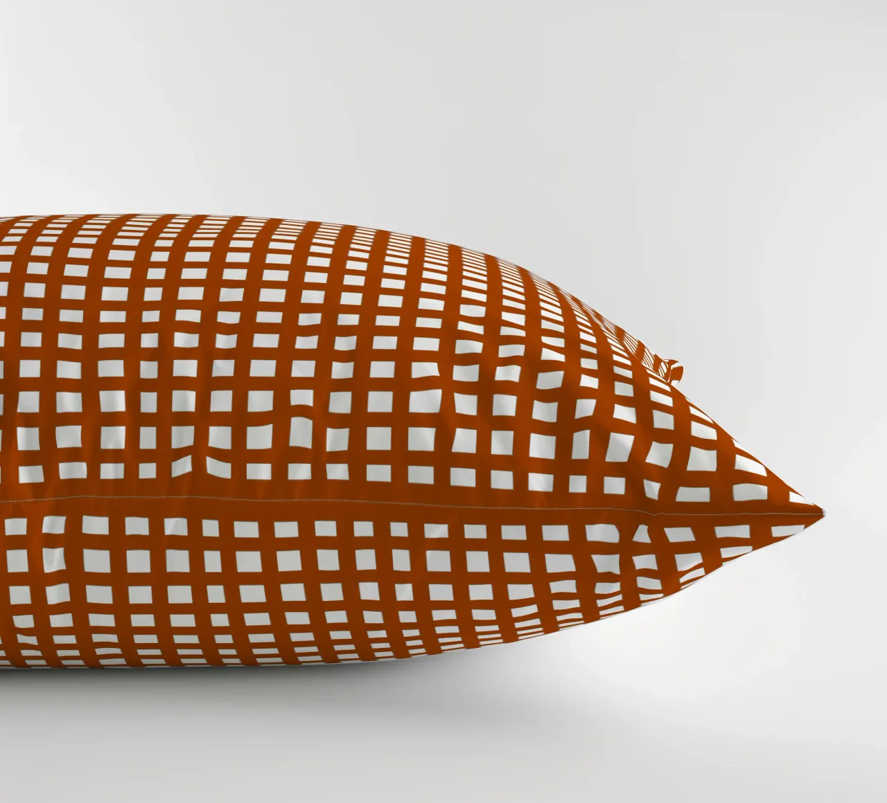 Brown square mesh grid cuscino da baobabprintstore