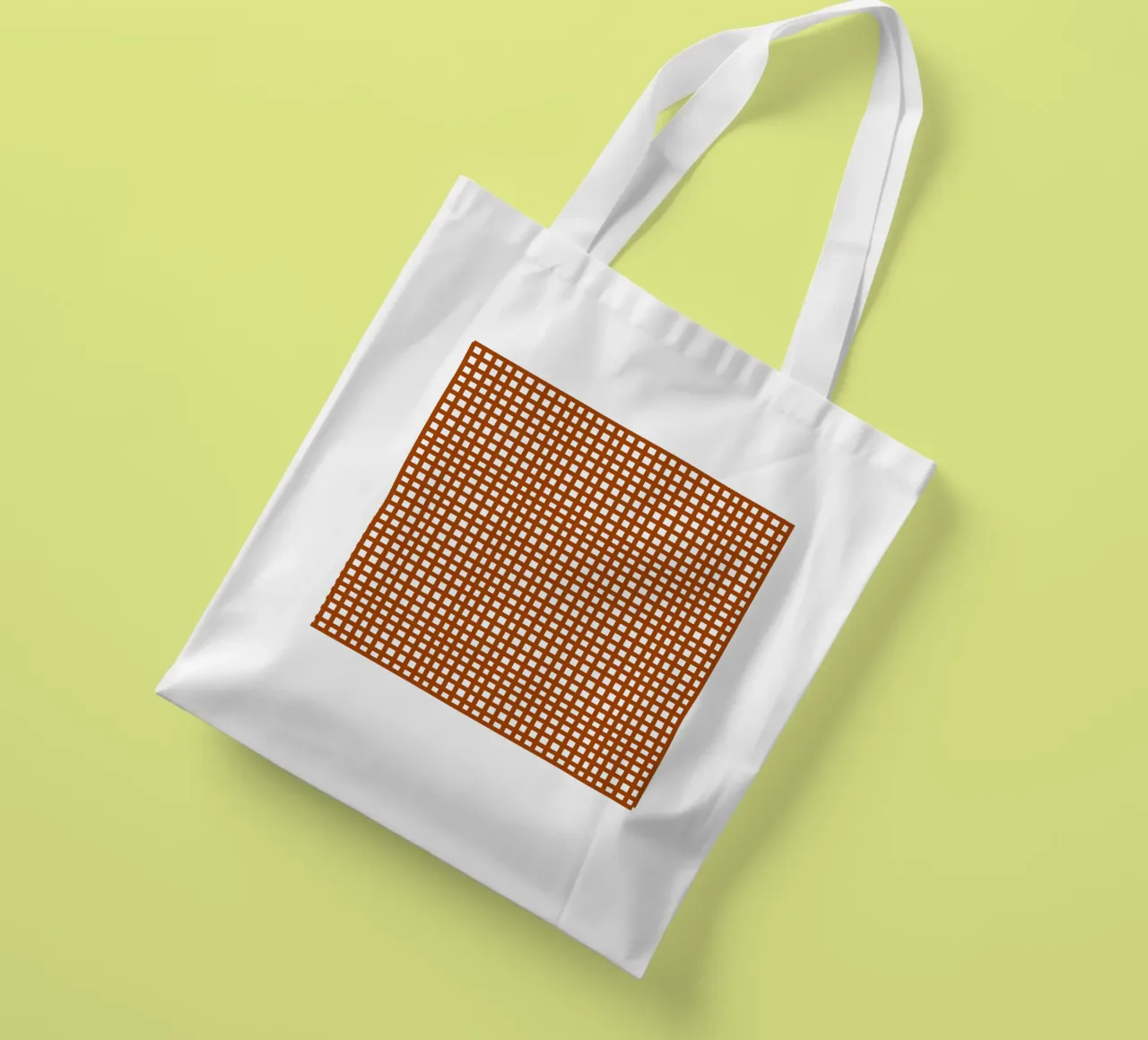 Brown square mesh grid borsa in juta da baobabprintstore