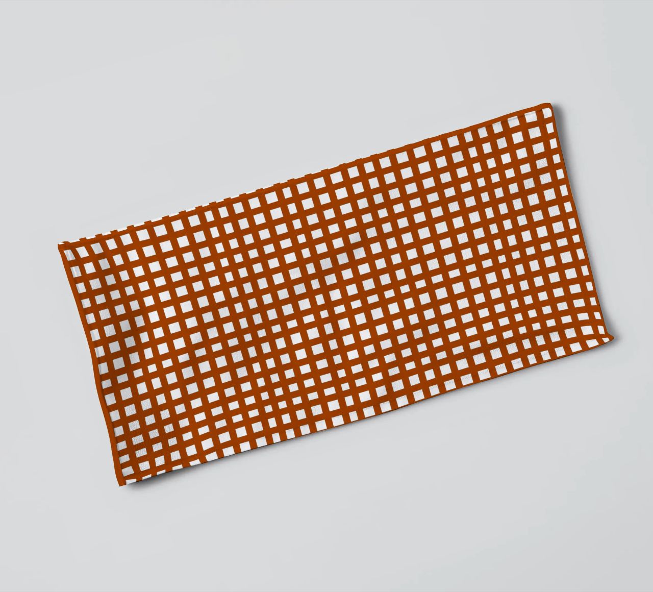 Brown square mesh grid asciugamano da bagno da baobabprintstore