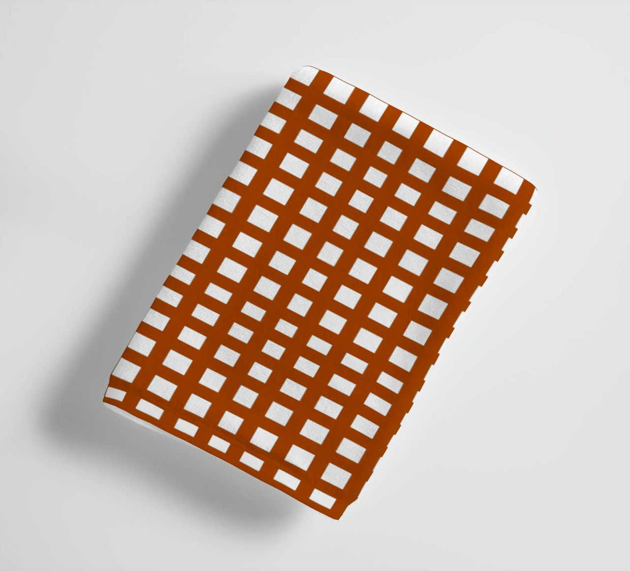 Brown square mesh grid asciugamano da bagno da baobabprintstore