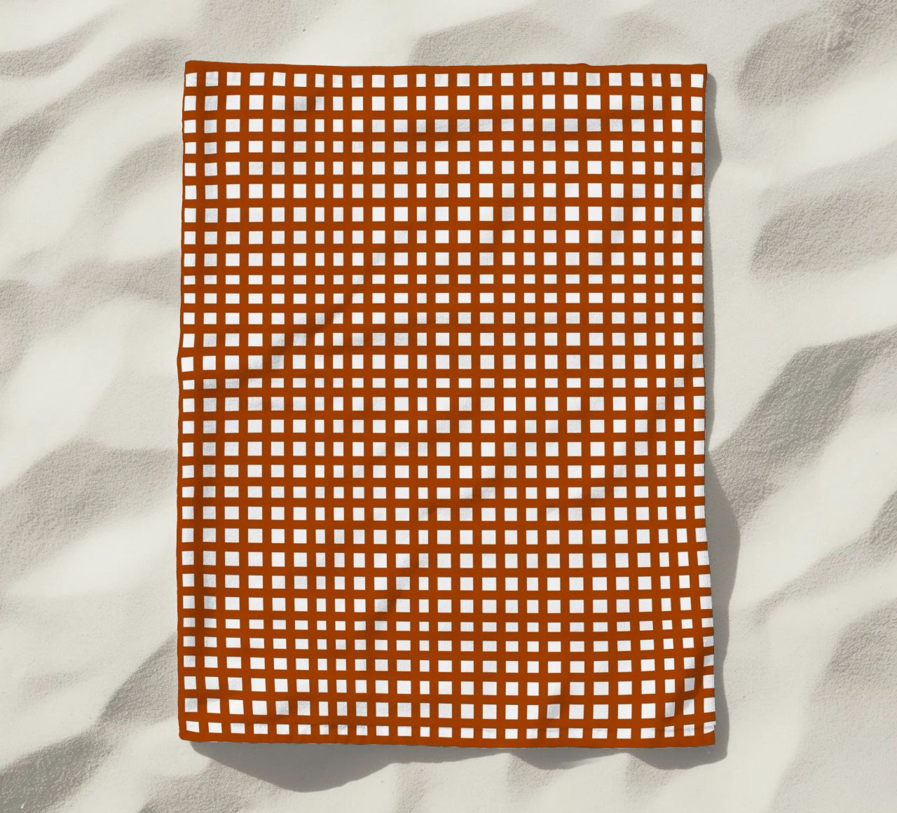 Brown square mesh grid telo mare da baobabprintstore