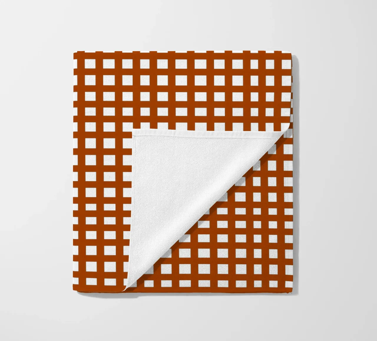 Brown square mesh grid telo mare da baobabprintstore