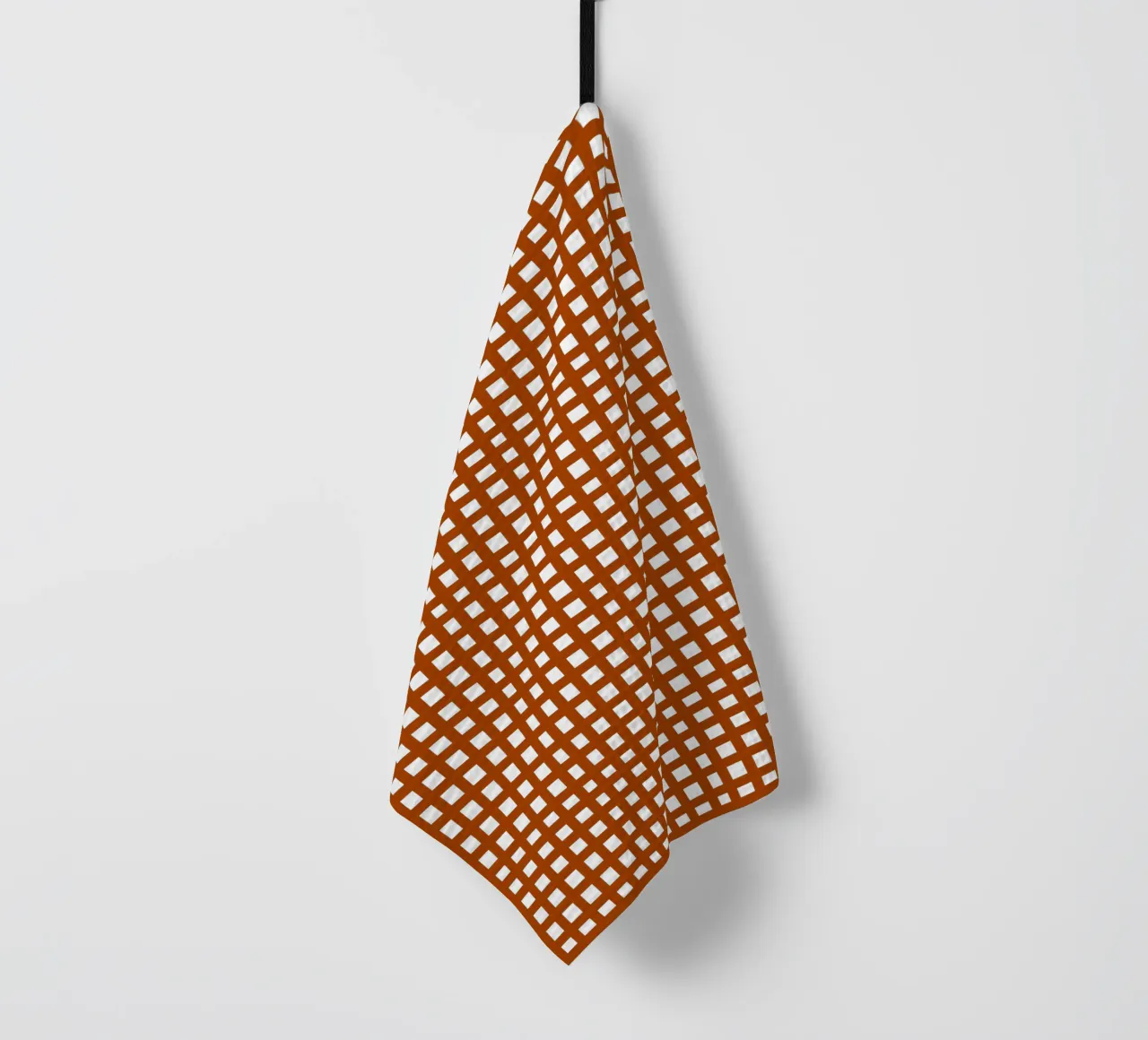 Brown square mesh grid canovaccio da cucina da baobabprintstore