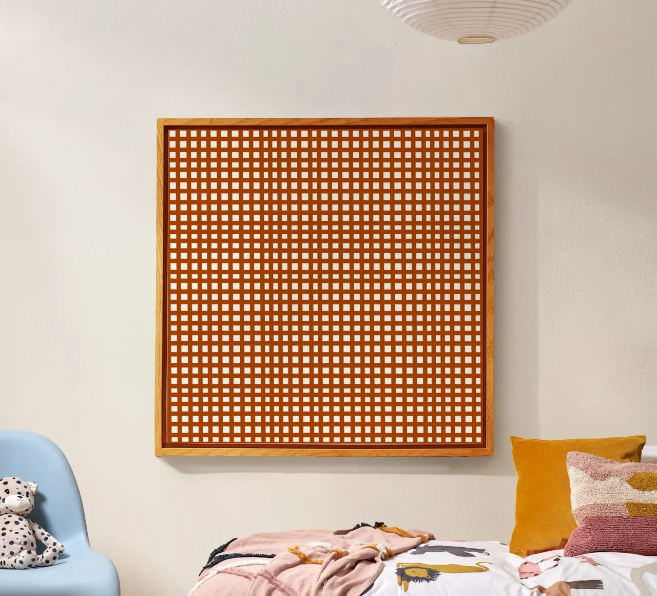 Brown square mesh grid plexiglass da baobabprintstore