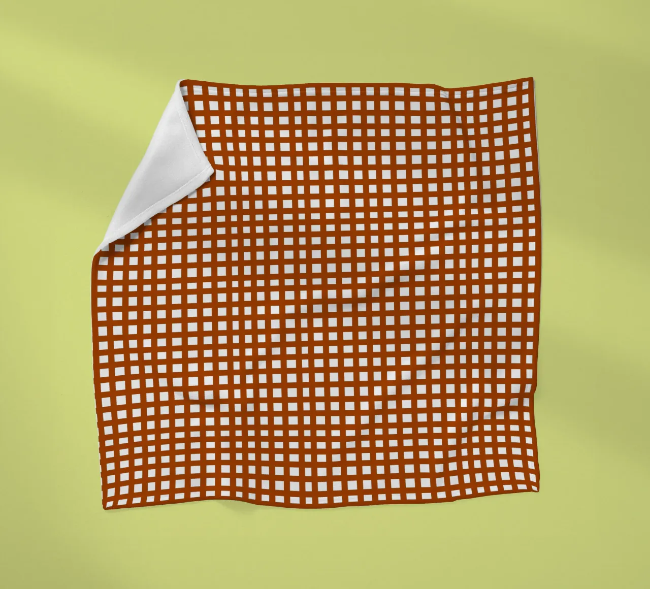 Brown square mesh grid coperta in pile da baobabprintstore