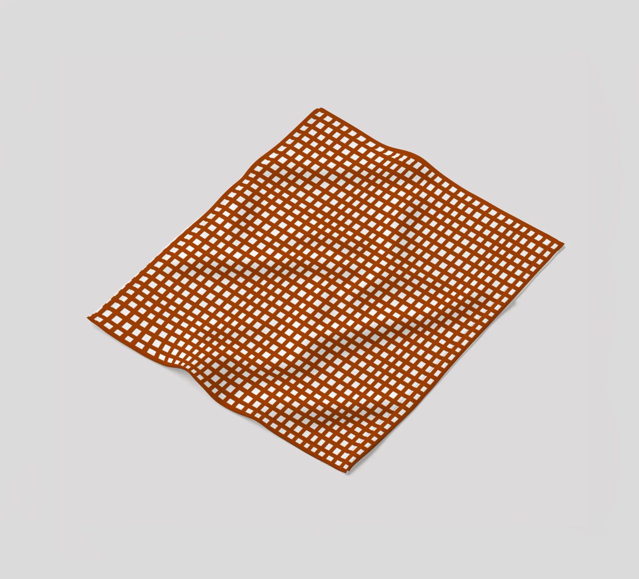 Brown square mesh grid coperta in pile da baobabprintstore