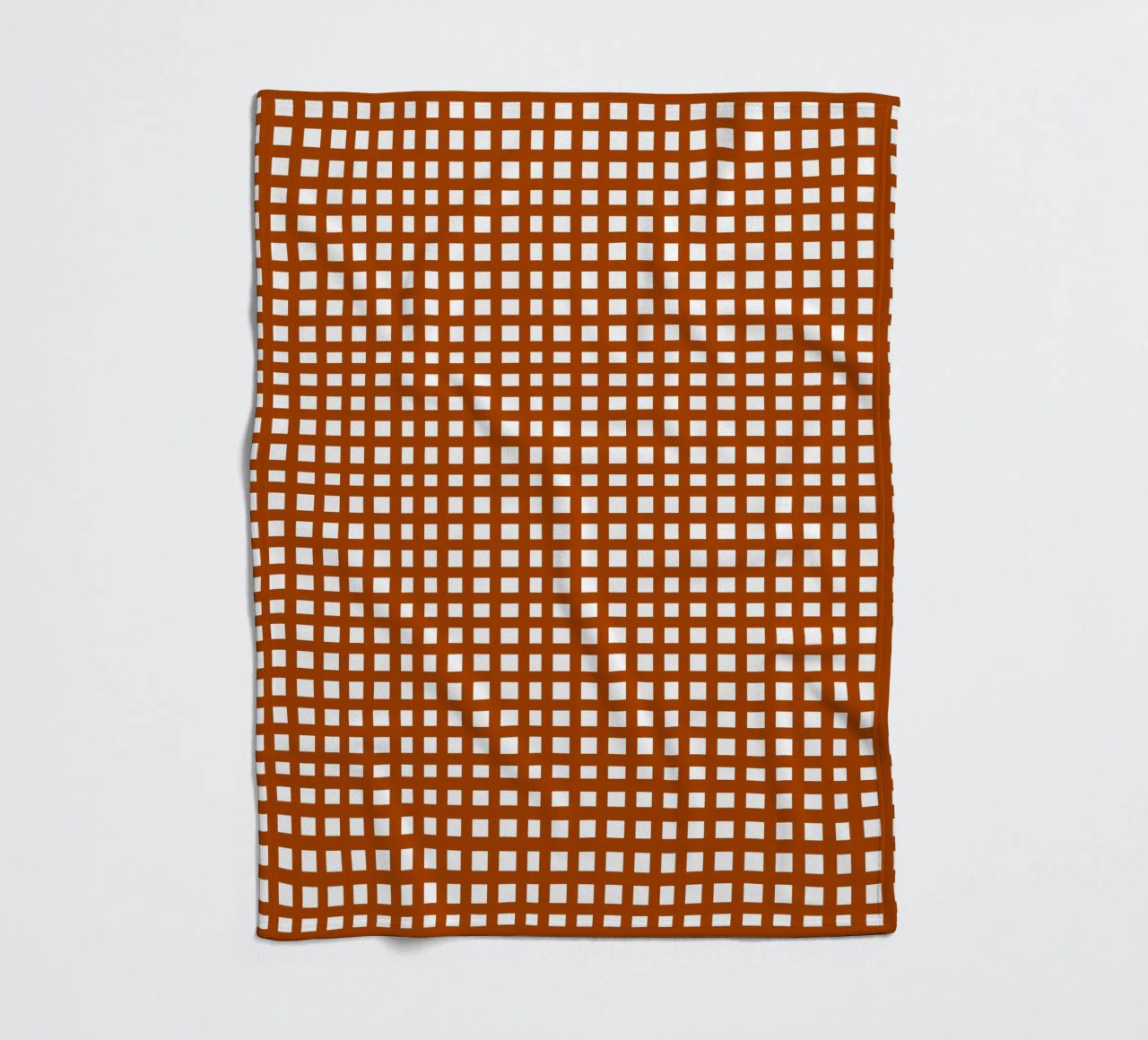 Brown square mesh grid coperta in pile da baobabprintstore