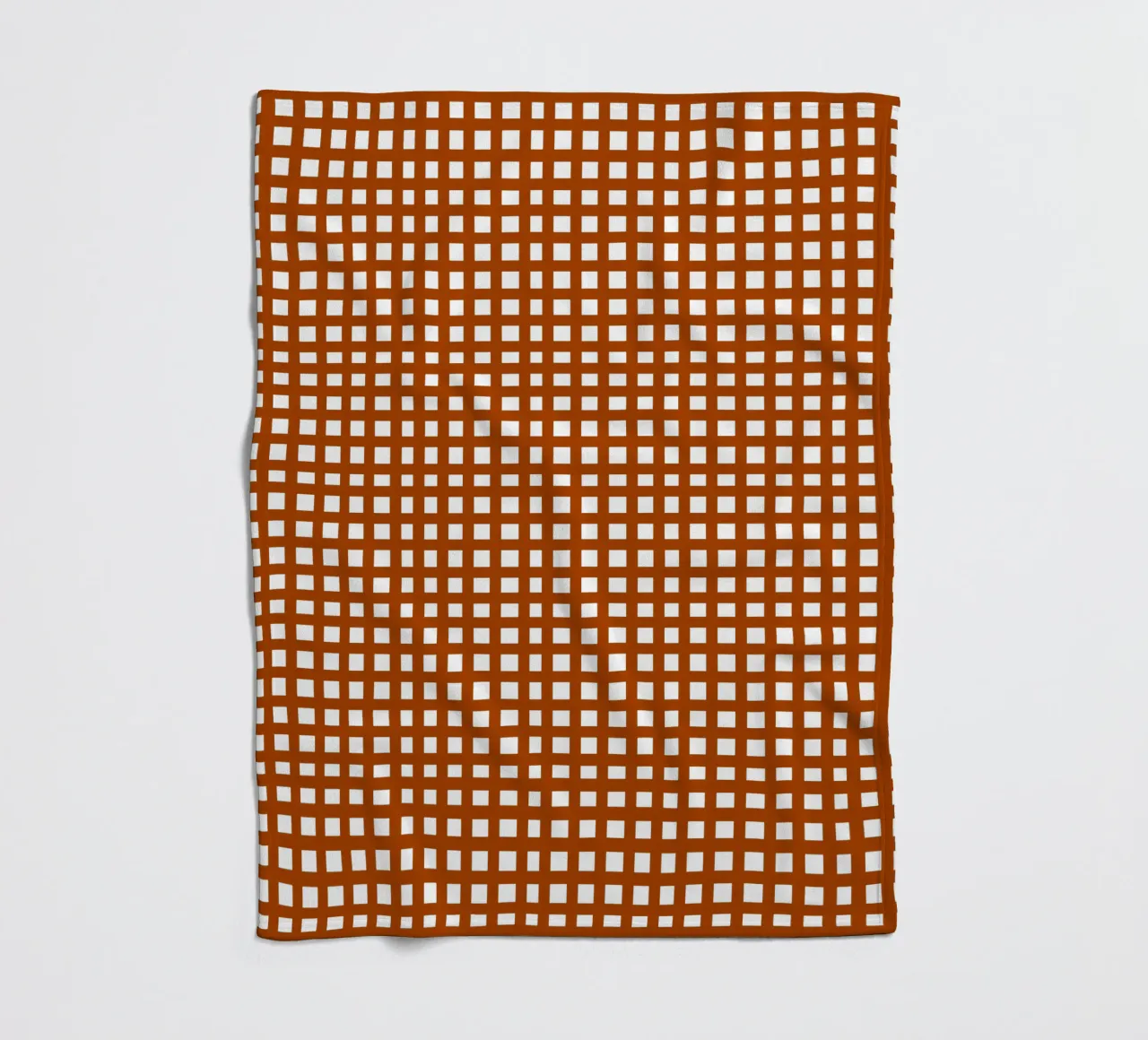 Brown square mesh grid coperta in pile da baobabprintstore