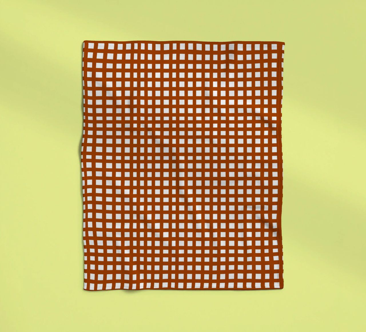 Brown square mesh grid coperta in pile da baobabprintstore