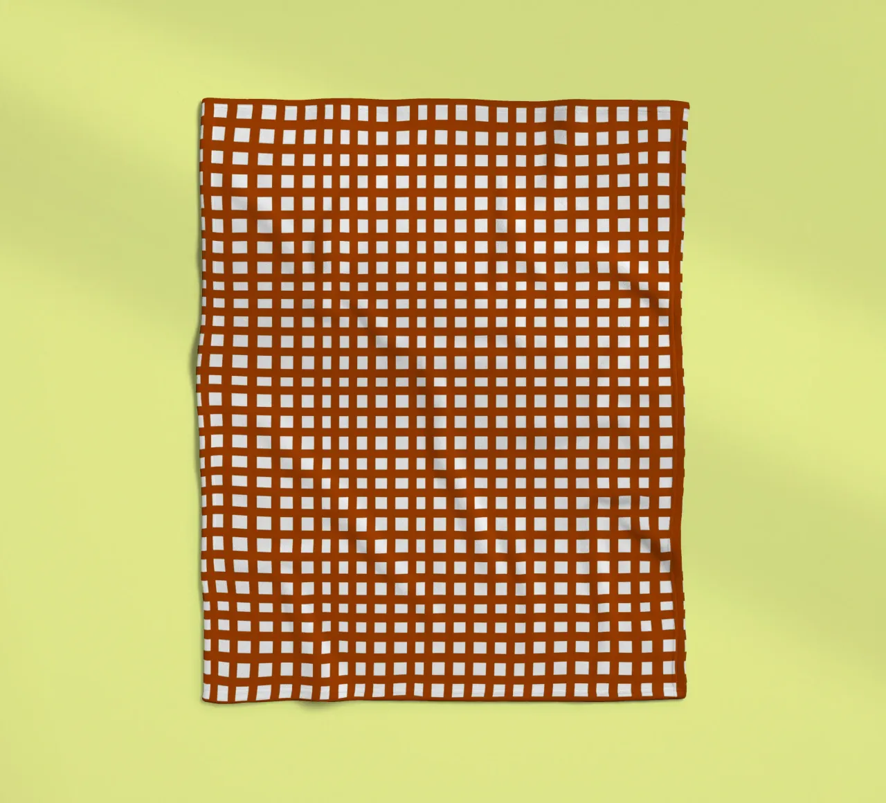 Brown square mesh grid coperta in pile da baobabprintstore