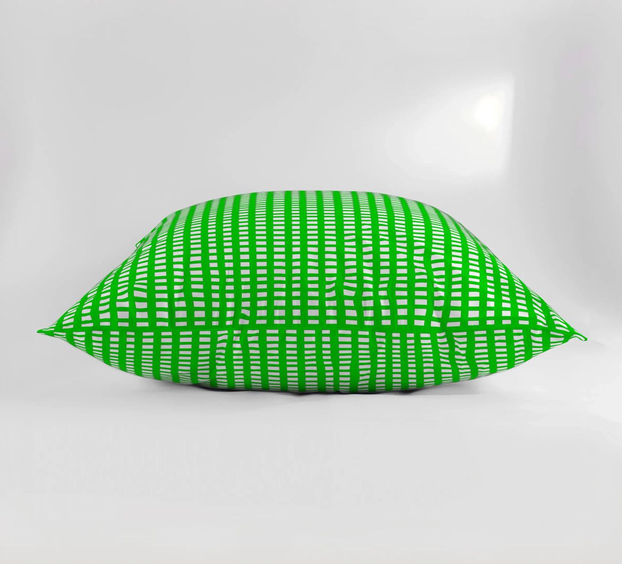 Green square mesh grid cuscino da baobabprintstore
