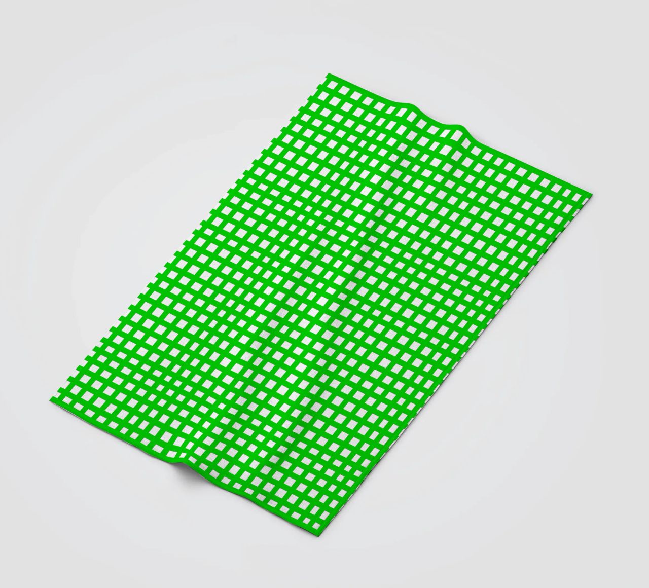 Green square mesh grid coperta in pile da baobabprintstore