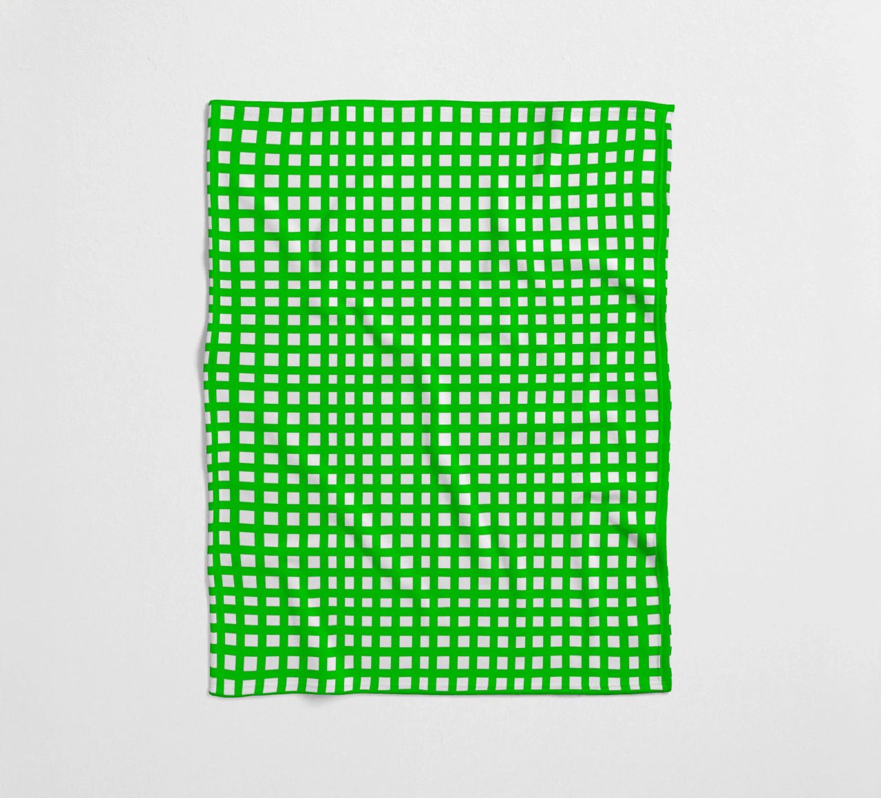 Green square mesh grid coperta in pile da baobabprintstore