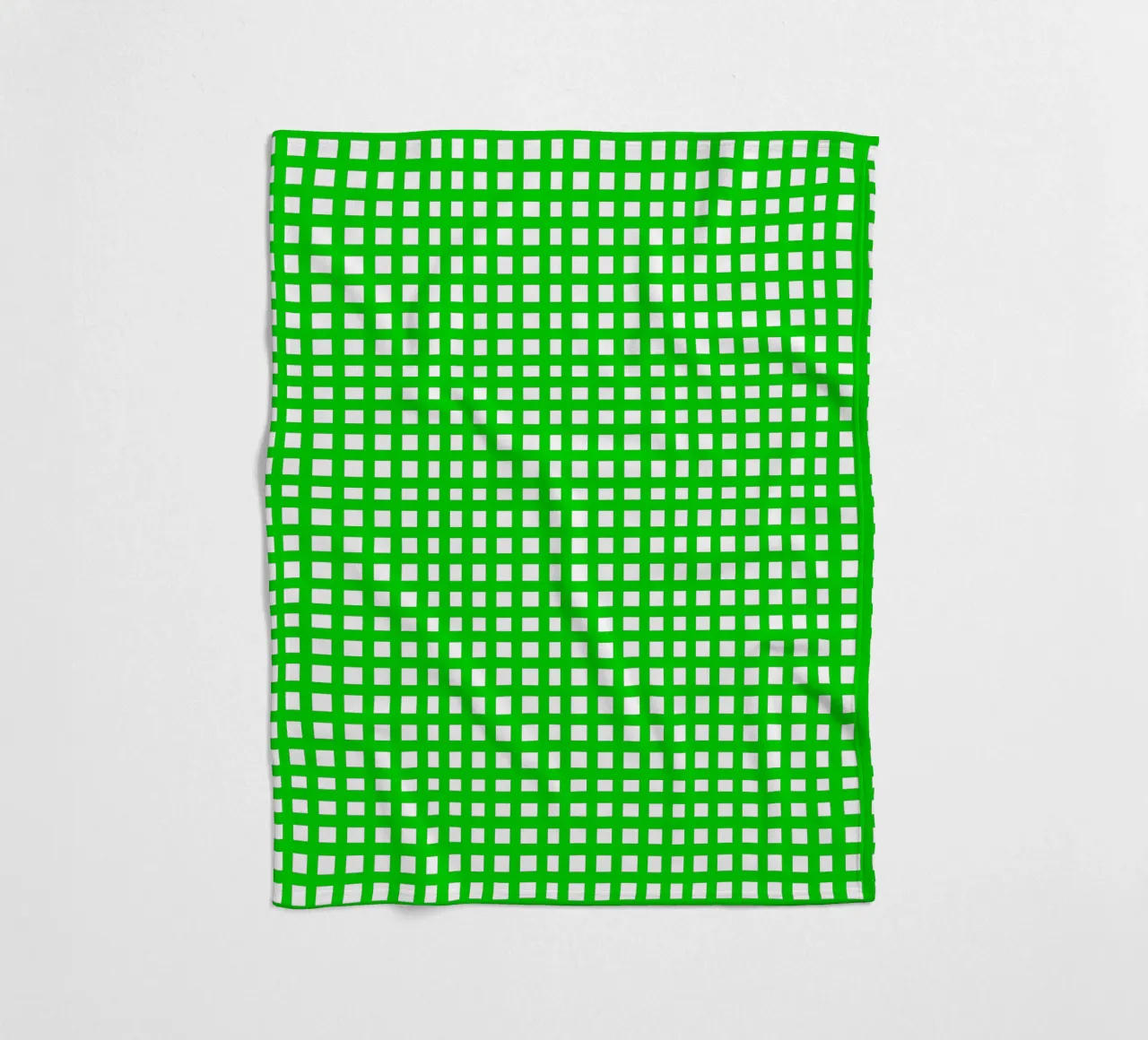 Green square mesh grid coperta in pile da baobabprintstore