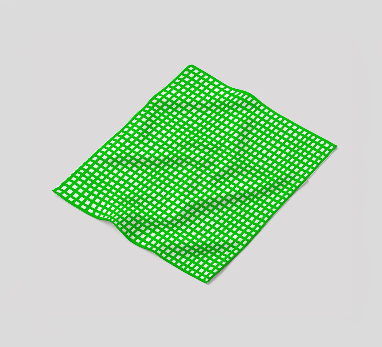 Green square mesh grid coperta in pile da baobabprintstore
