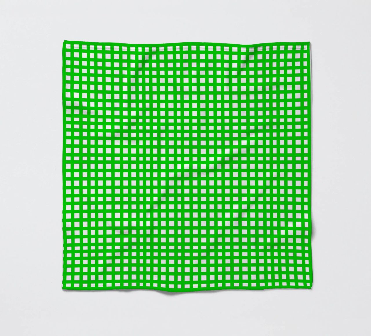 Green square mesh grid coperta in pile da baobabprintstore