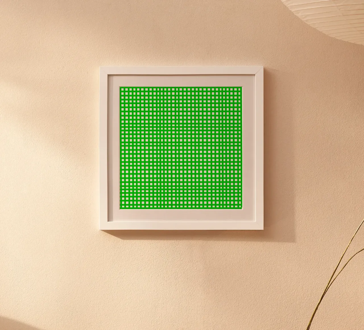Green square mesh grid poster da baobabprintstore