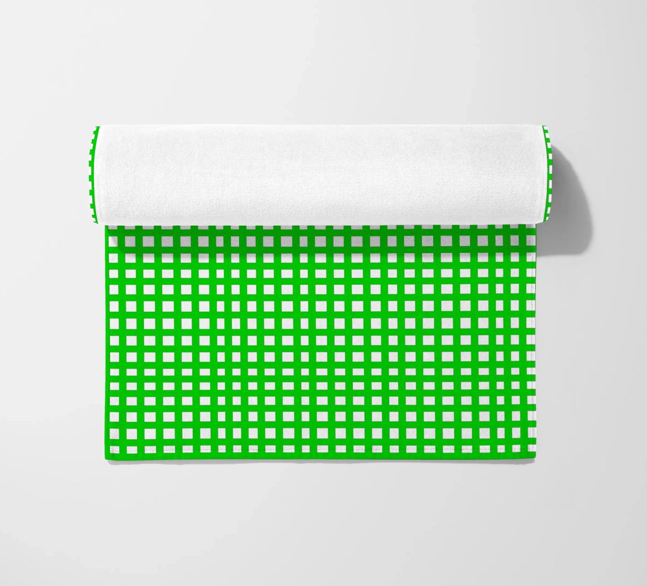 Green square mesh grid telo mare da baobabprintstore