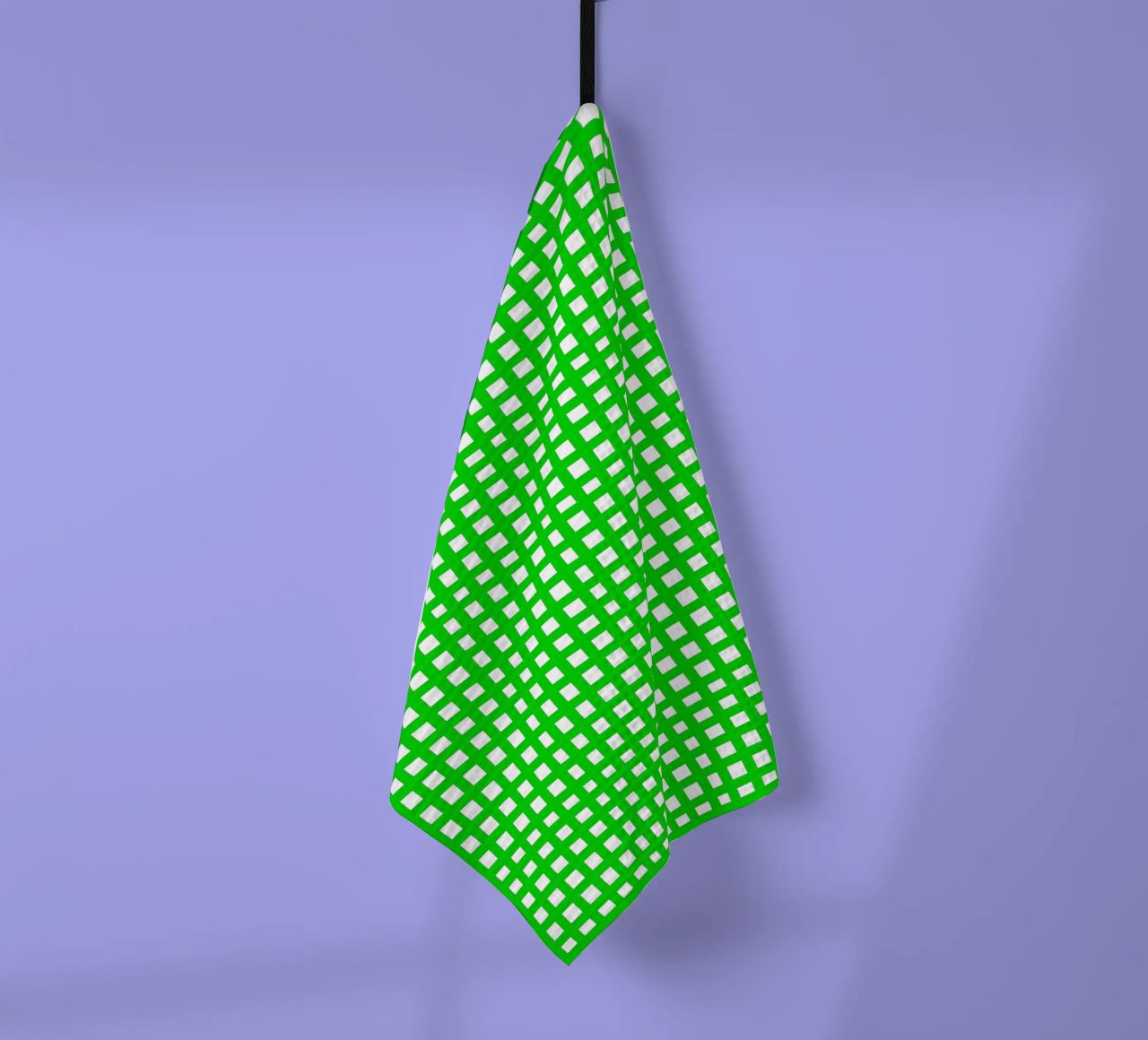 Green square mesh grid canovaccio da cucina da baobabprintstore