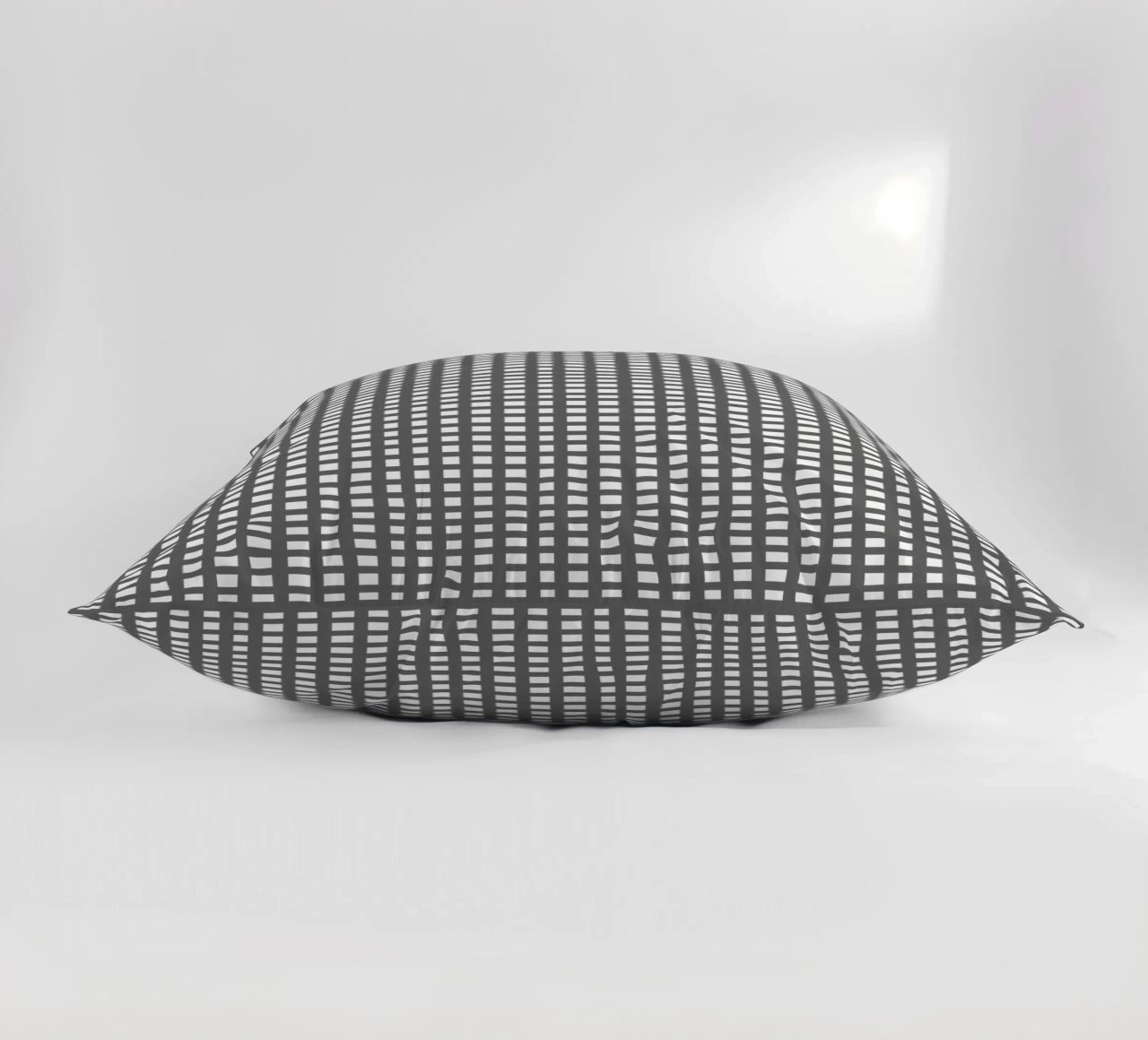 Grey square mesh grid cuscino da baobabprintstore